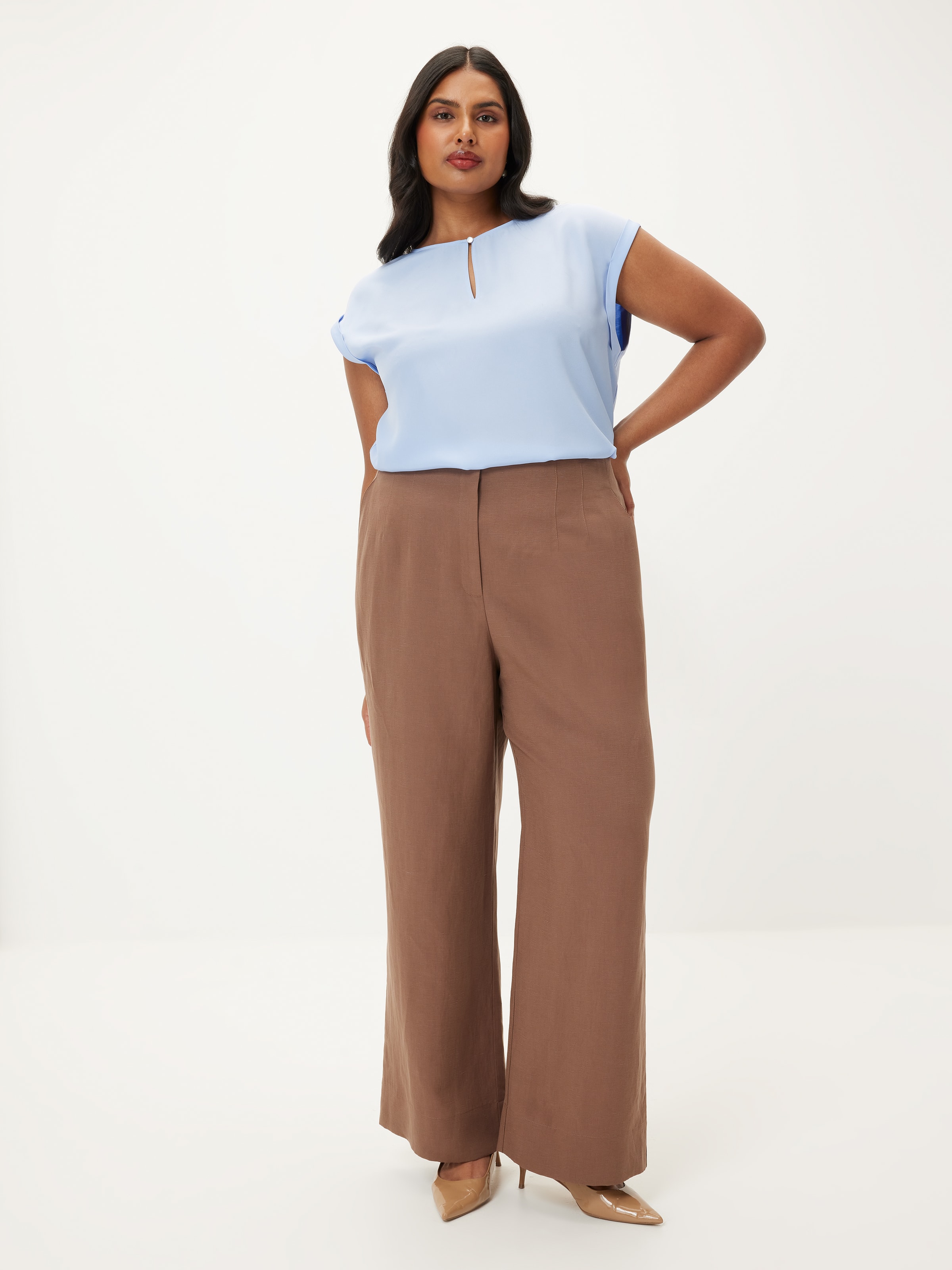 Curve Billie Woven Front Tee