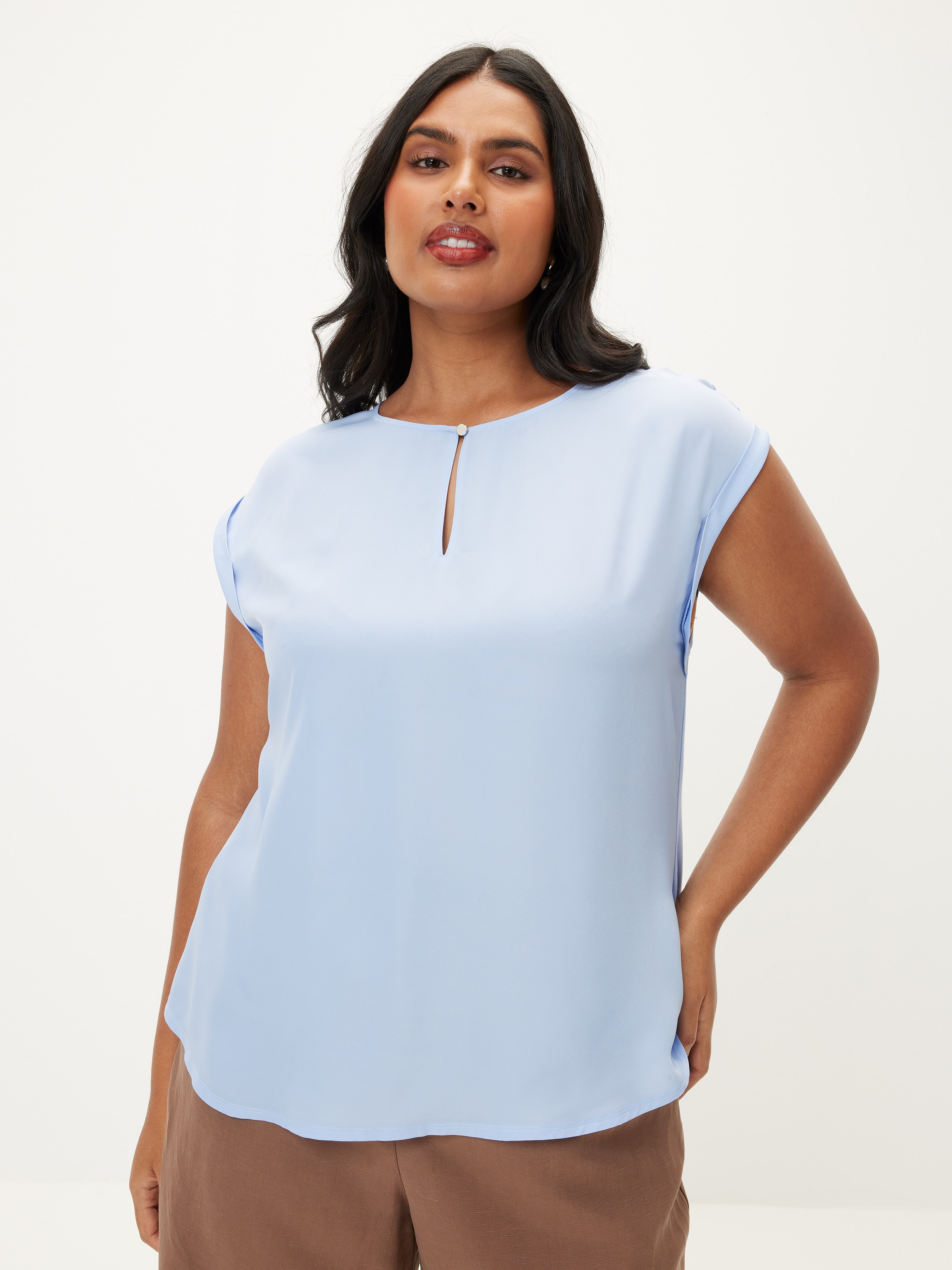 Curve Billie Woven Front Tee