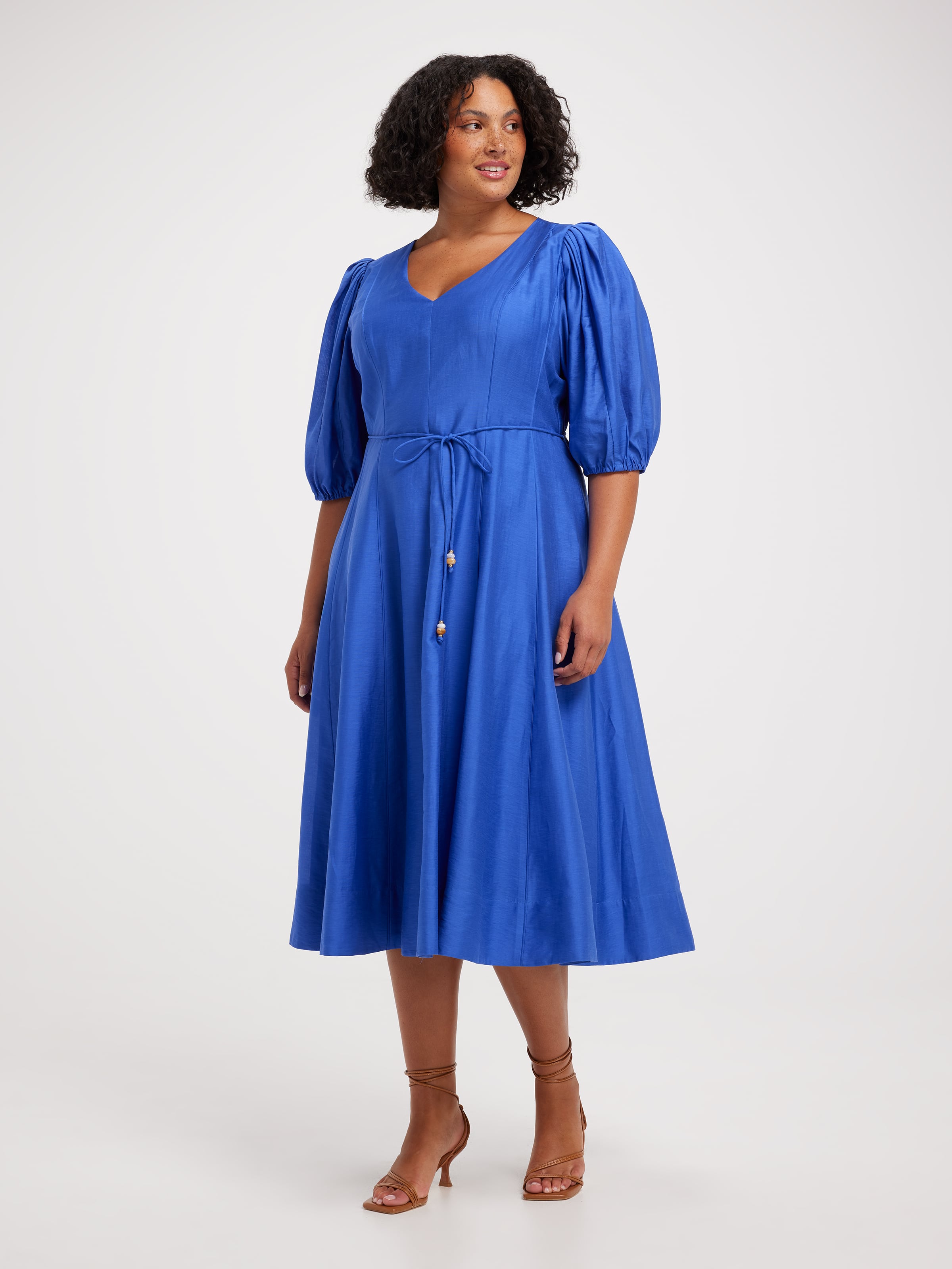 Curve Mira Short Sleeve Midi Dress - Portmans Online