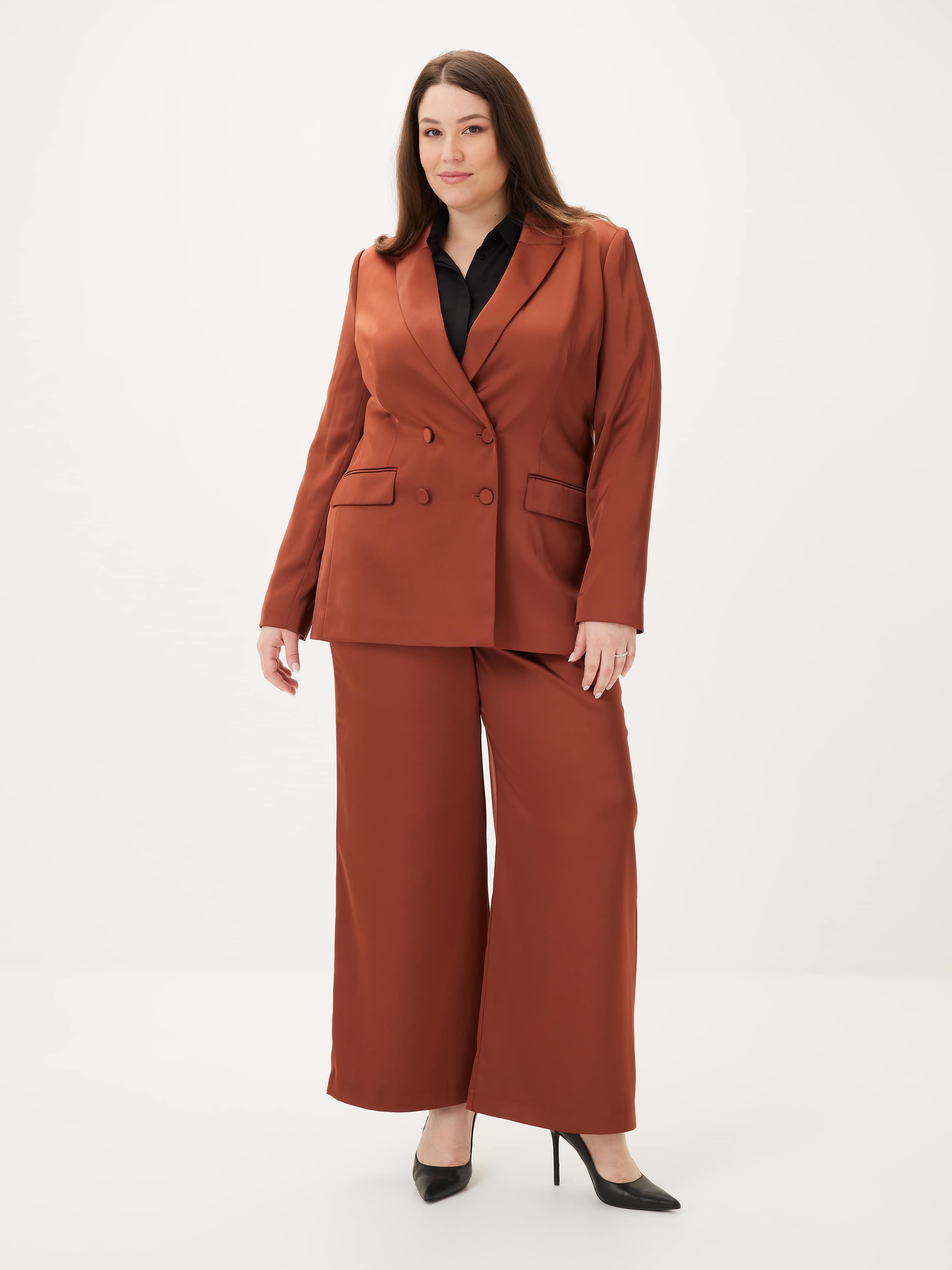 Curve Love Triangle Double Breasted Blazer