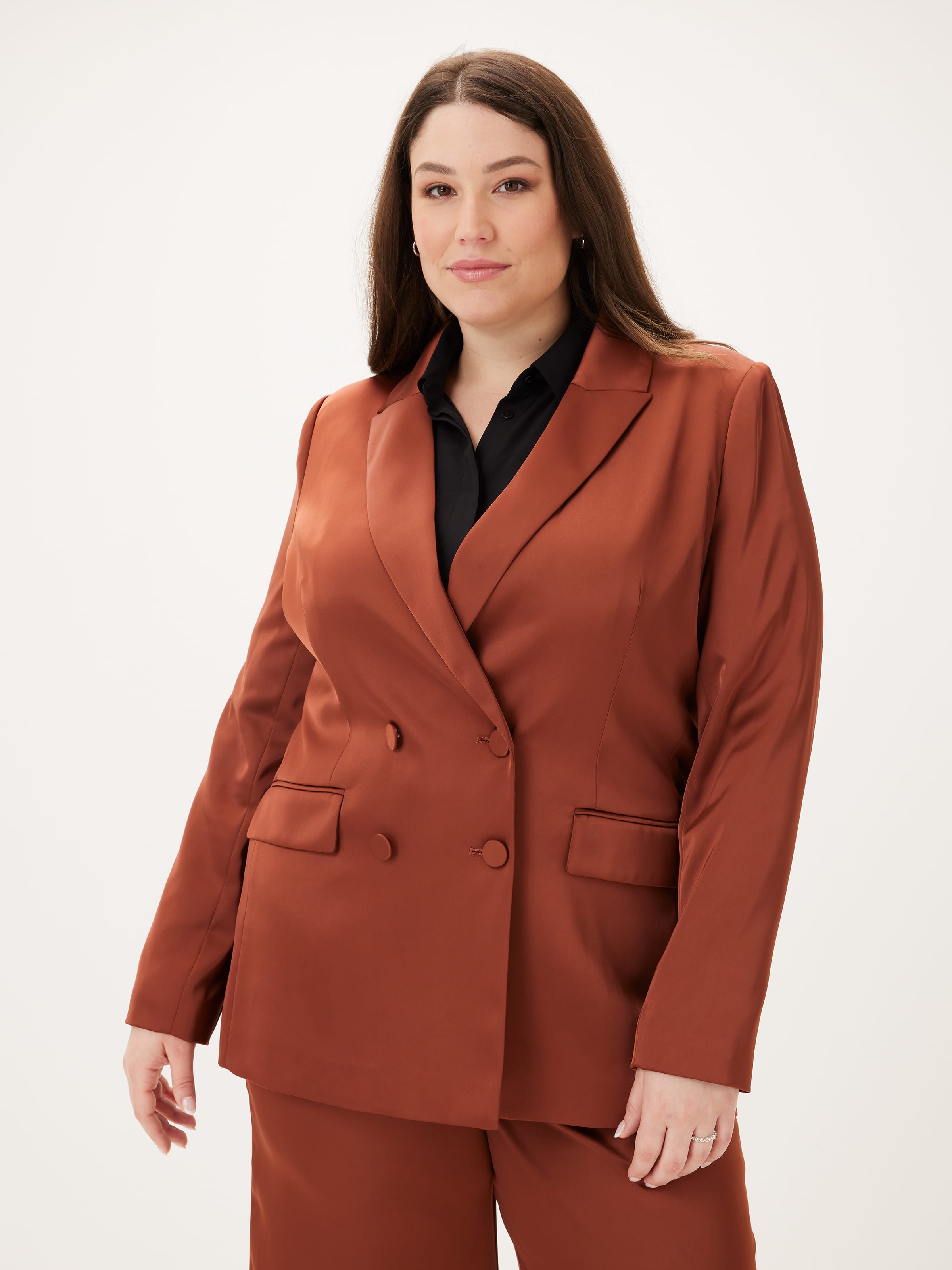 Curve Love Triangle Double Breasted Blazer