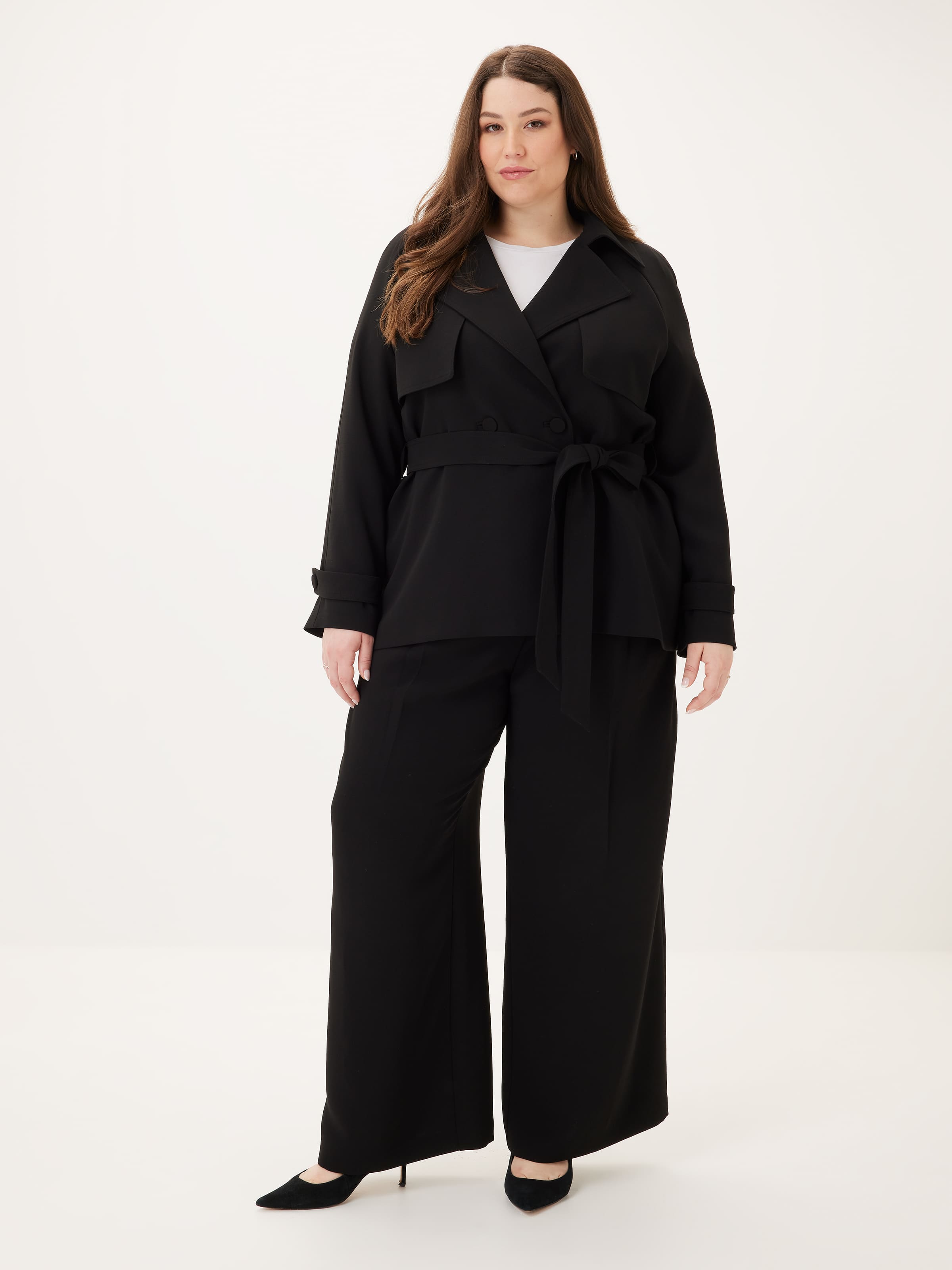 Curve Cropped Trench Coat