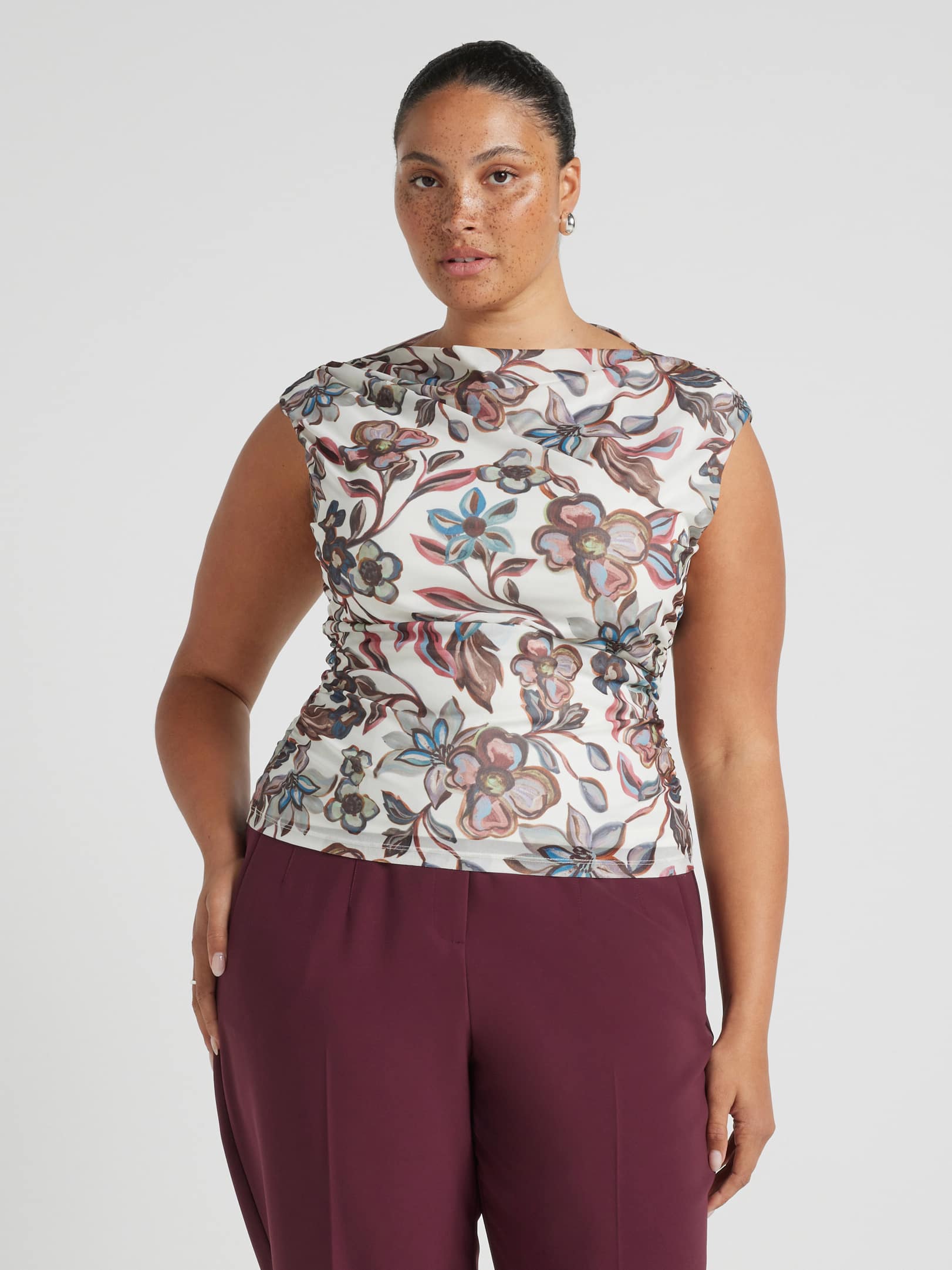 Curve Dion Shell Mesh Top