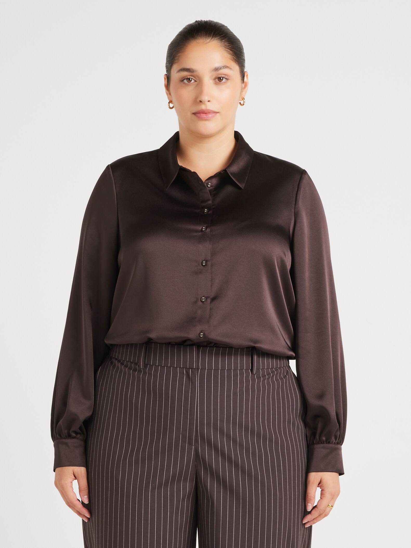 Curve Sophie Satin Shirt