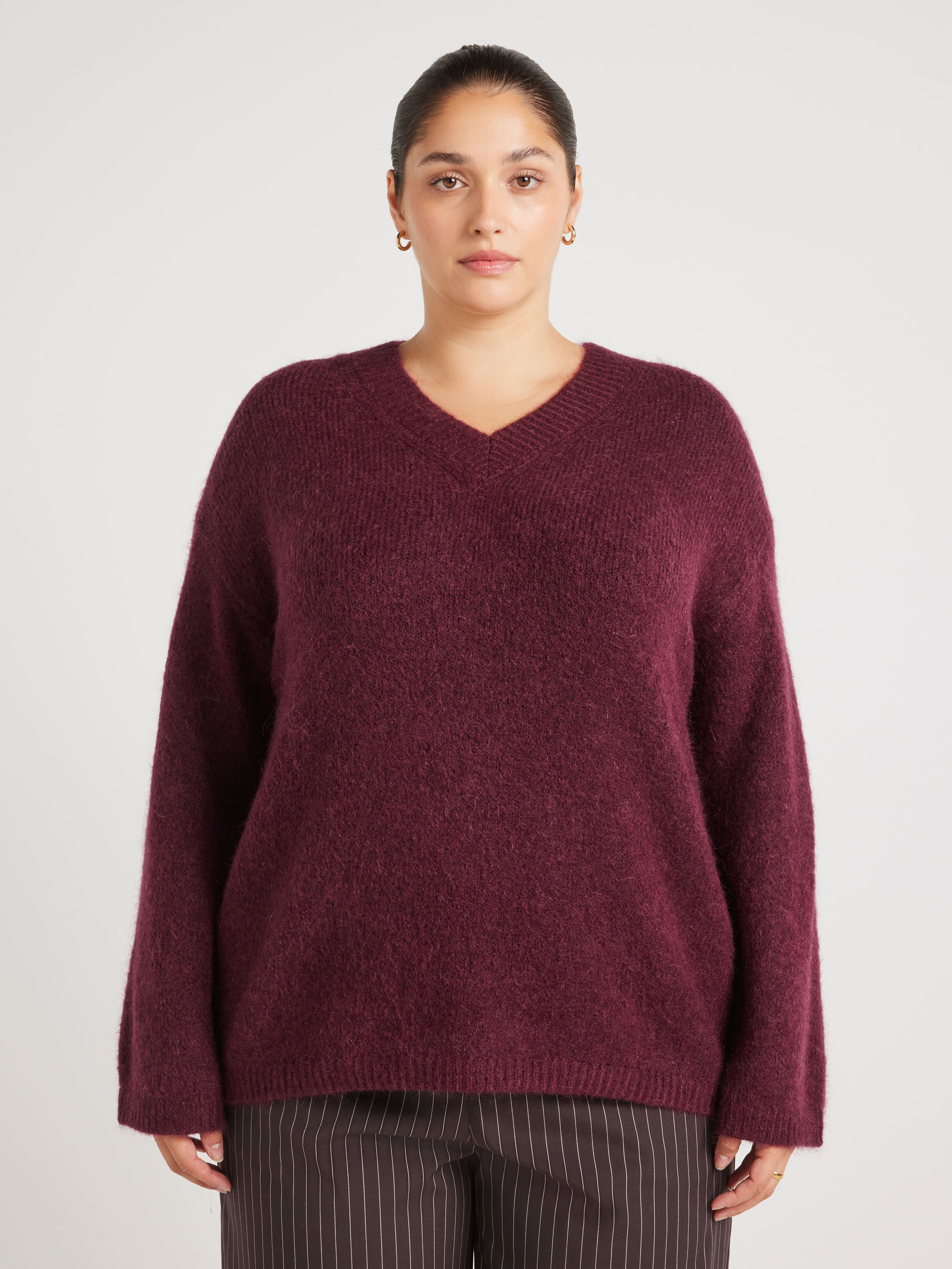 Curve Felicia Fluffy Long Sleeve Knit