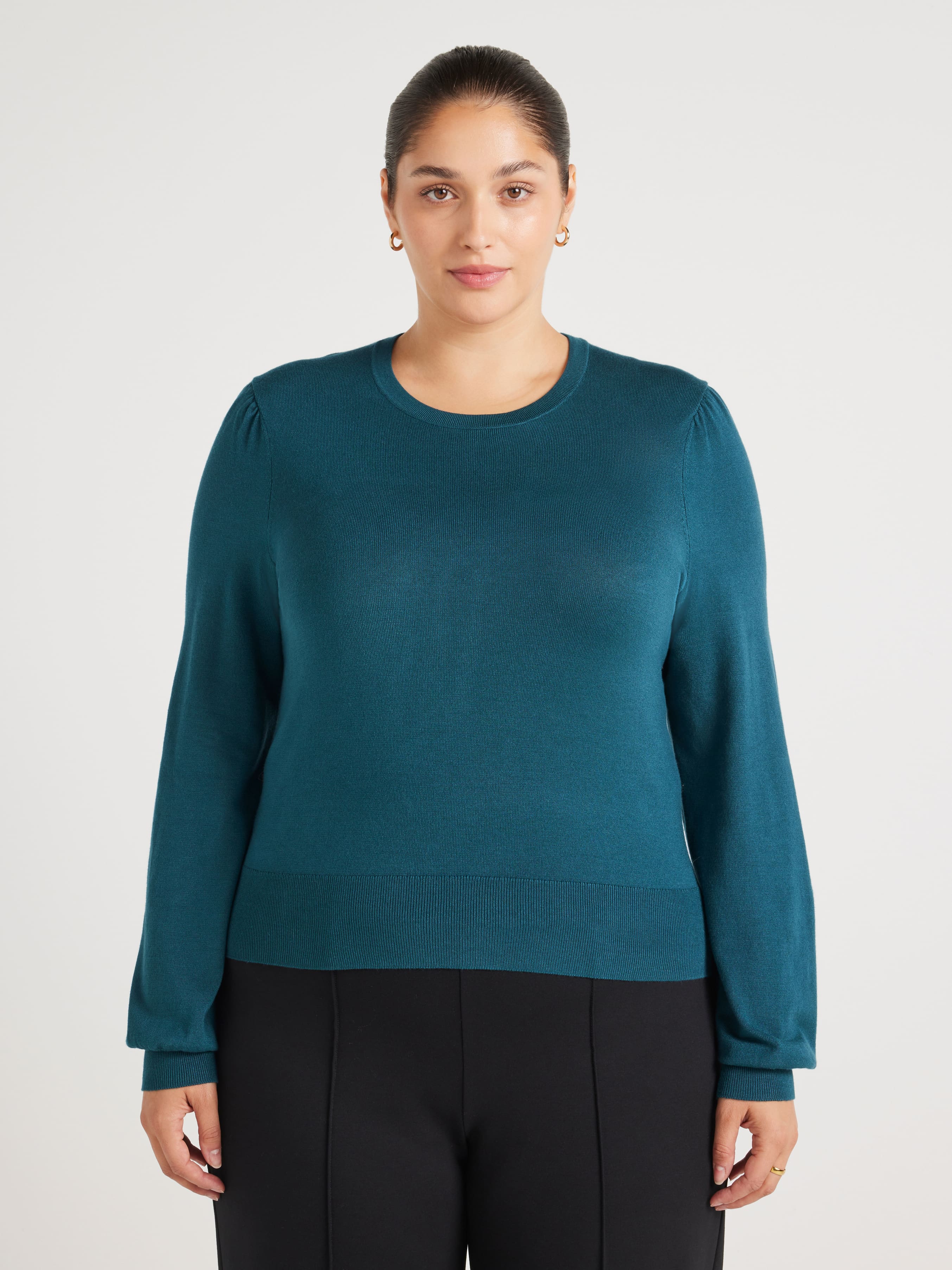Curve Shirley Puff Long Sleeve Knit