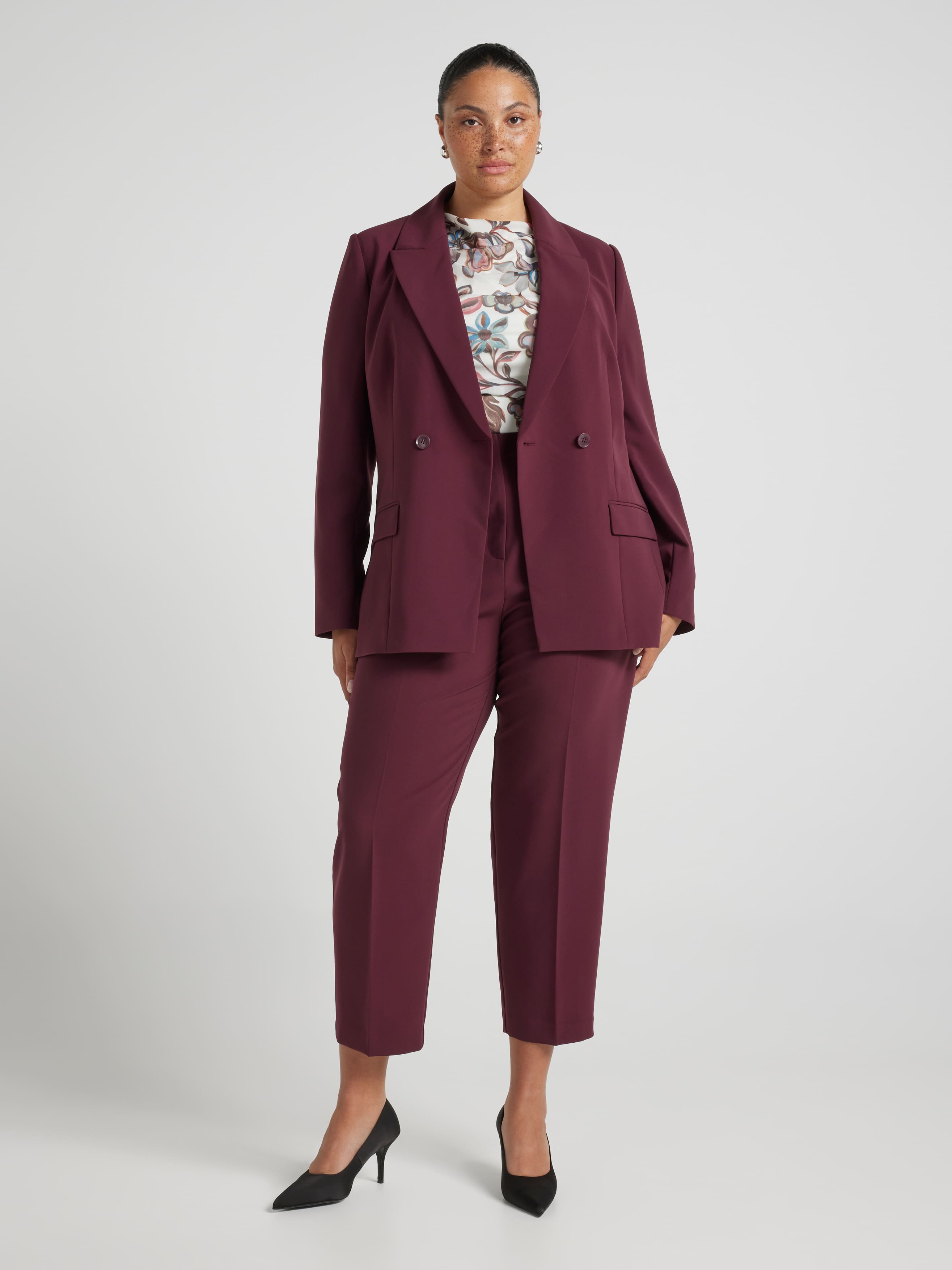 Curve Midnight Rain Double Breasted Blazer