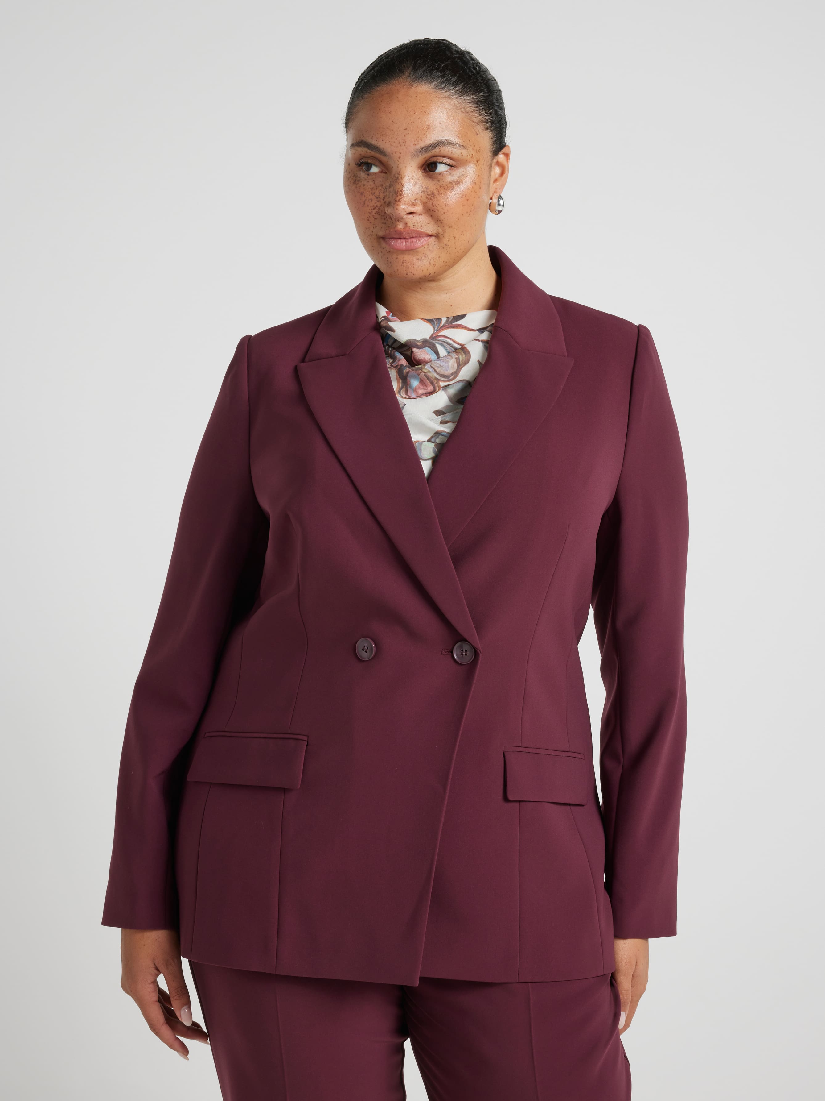Curve Midnight Rain Double Breasted Blazer
