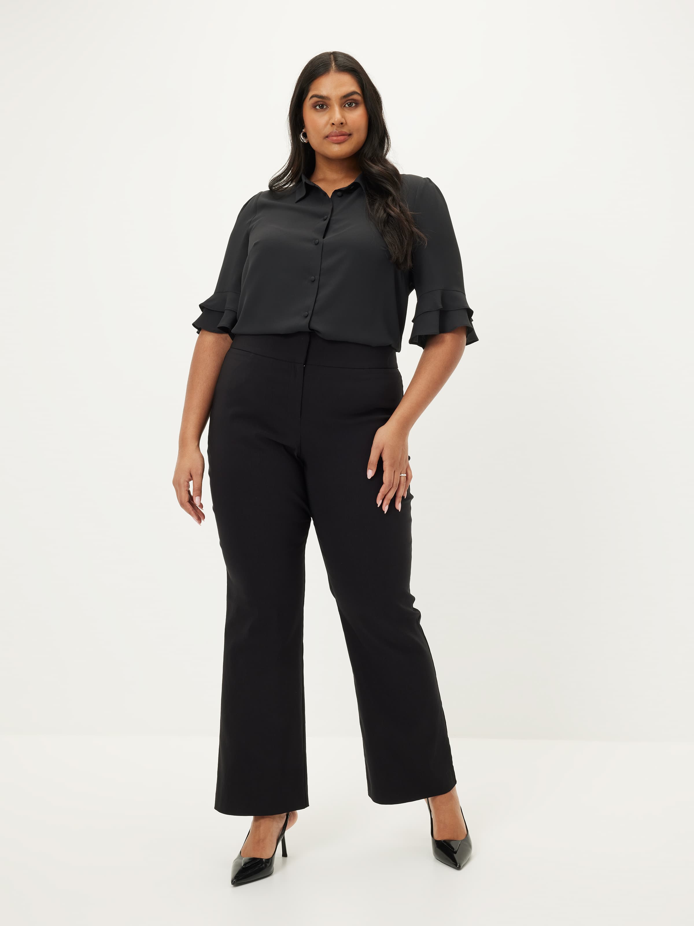 Curve Kayla 3/4 Button Up Shirt