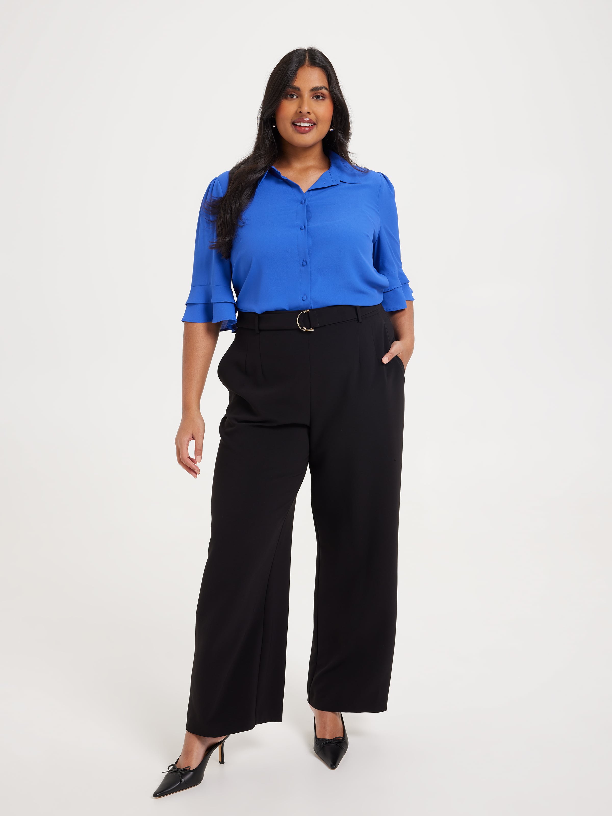 Curve Kayla 3/4 Button Up Shirt