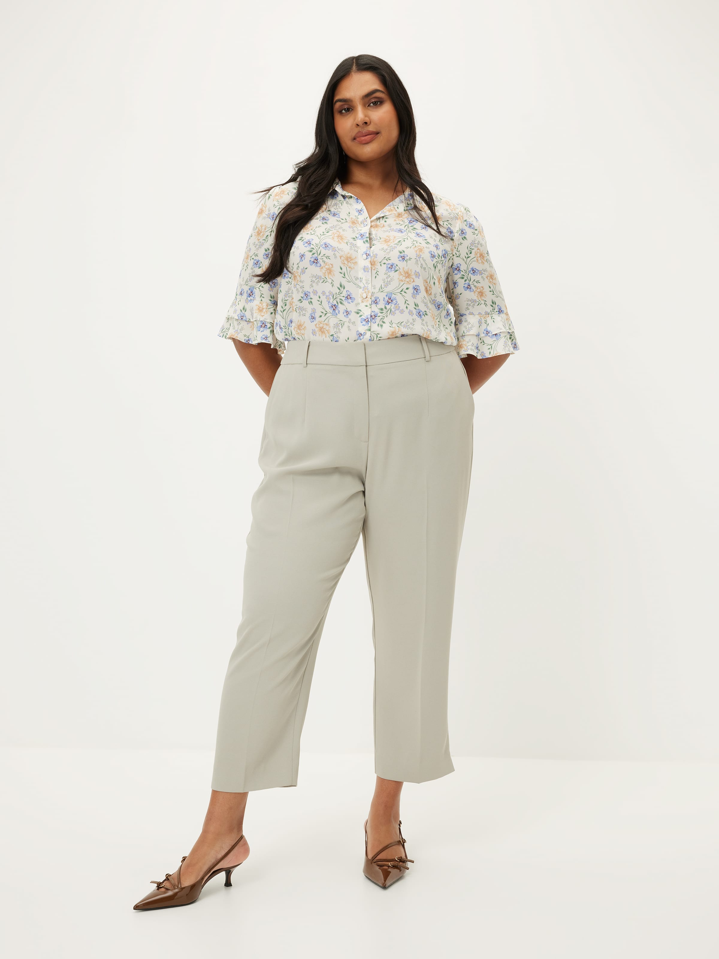 Curve Kayla 3/4 Button Up Shirt