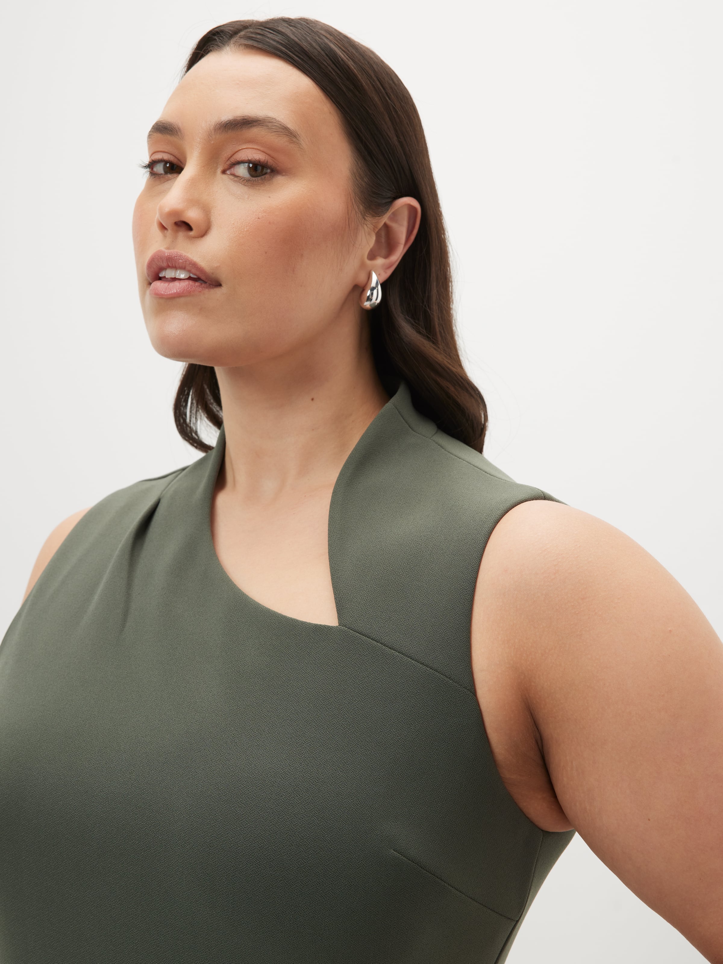 Curve Rosie Asymmetrical Neck Dress