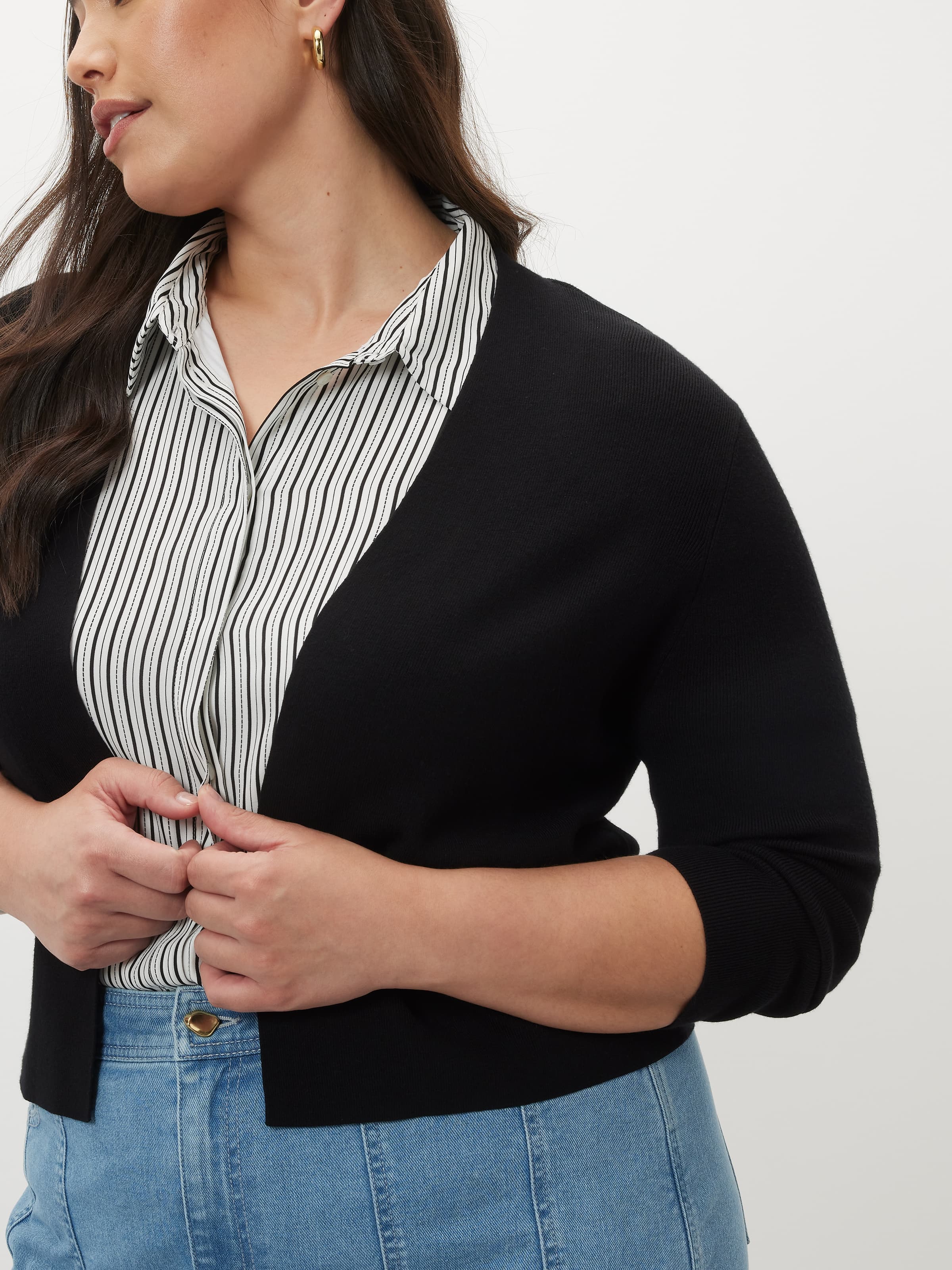 Curve Libby Cropped 3/4 Cardi