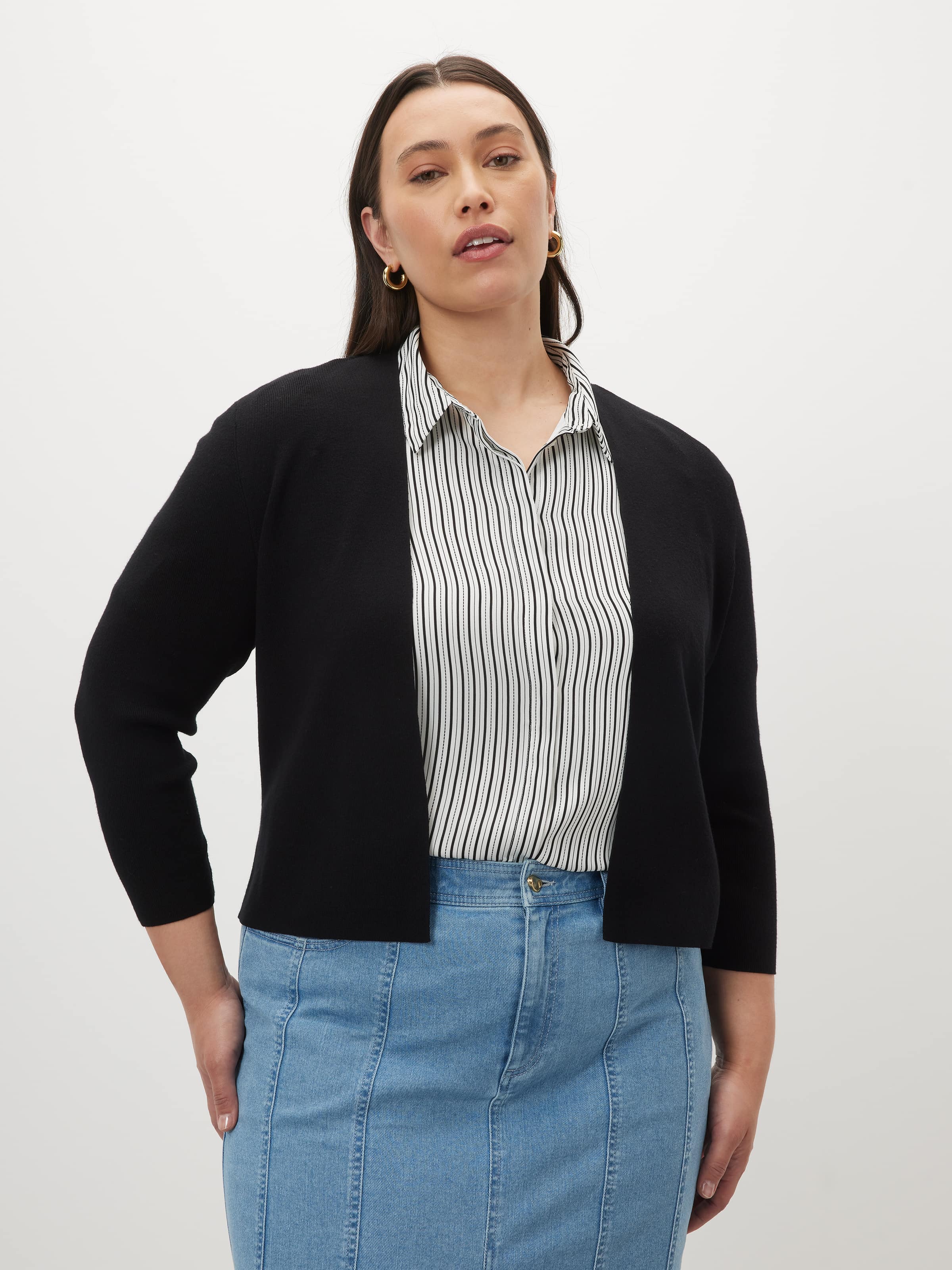 Curve Libby Cropped 3/4 Cardi