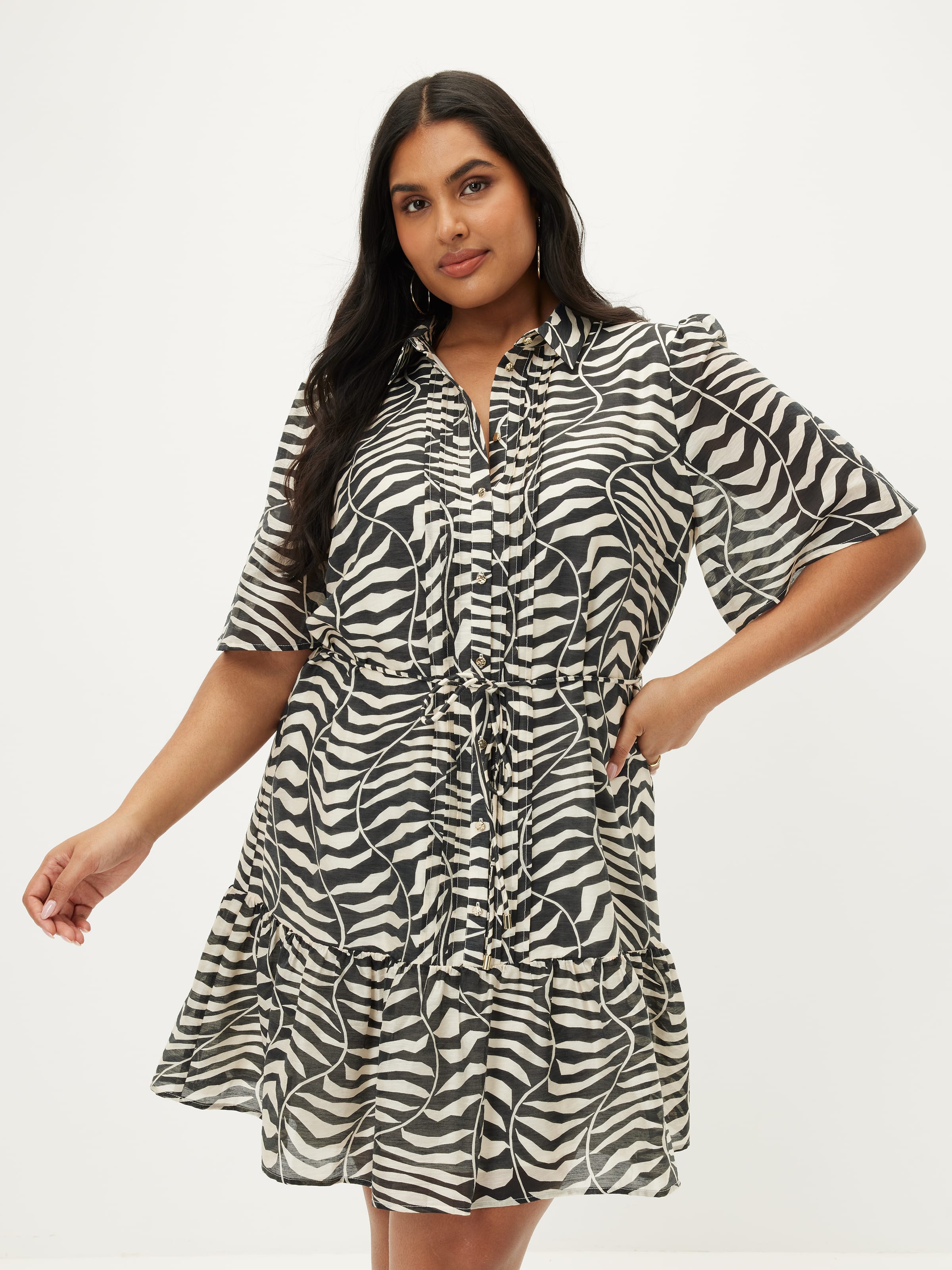 Curve Flora Short Shirt Dress