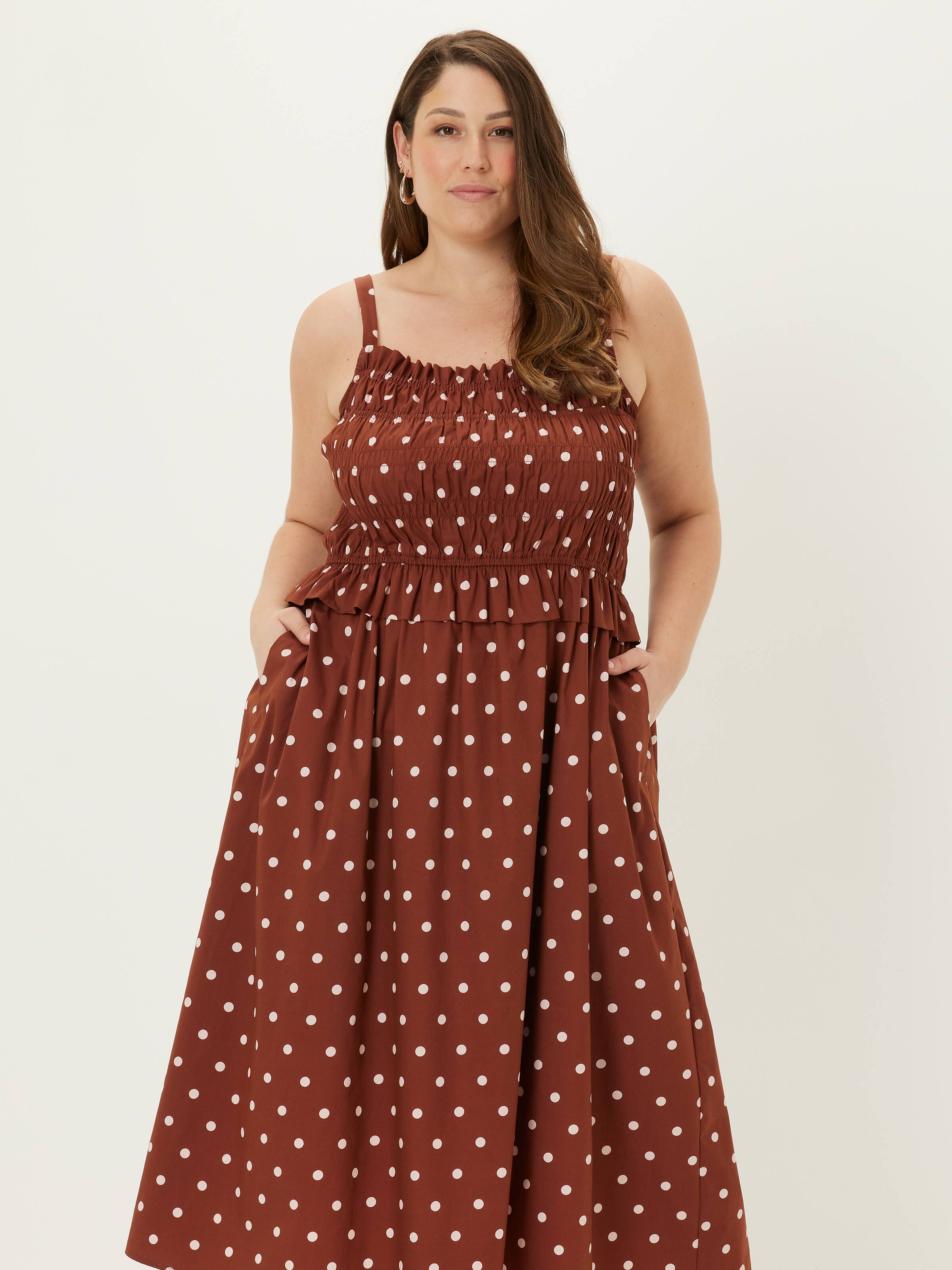 Curve Cynthia Shirred Midi Dress