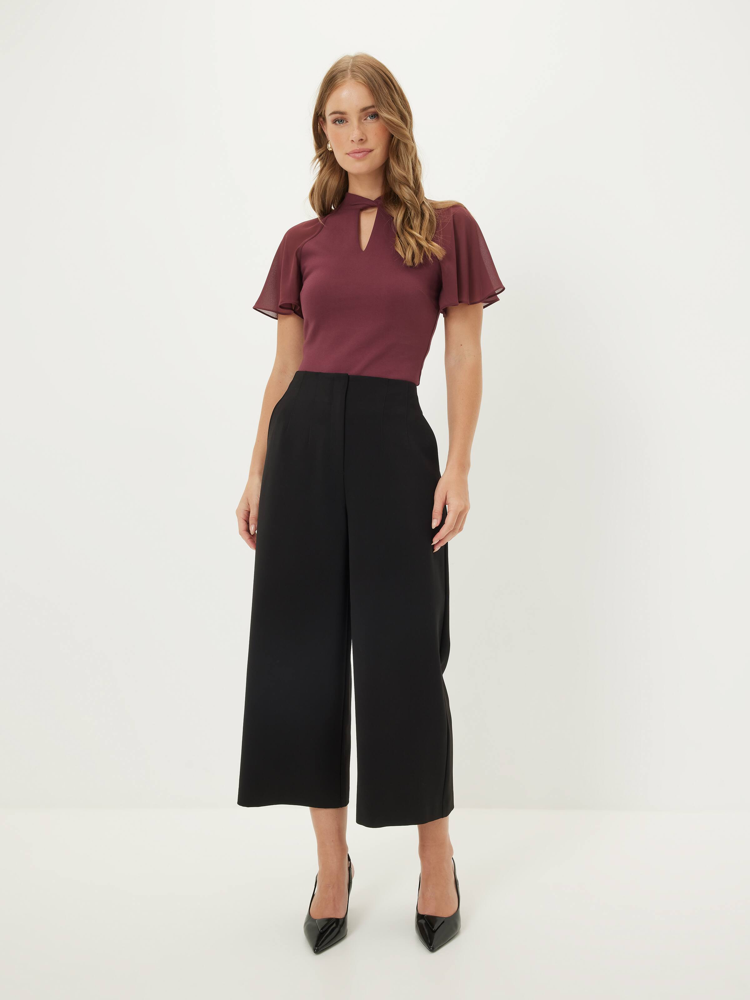 Twist Neck Ponte Top