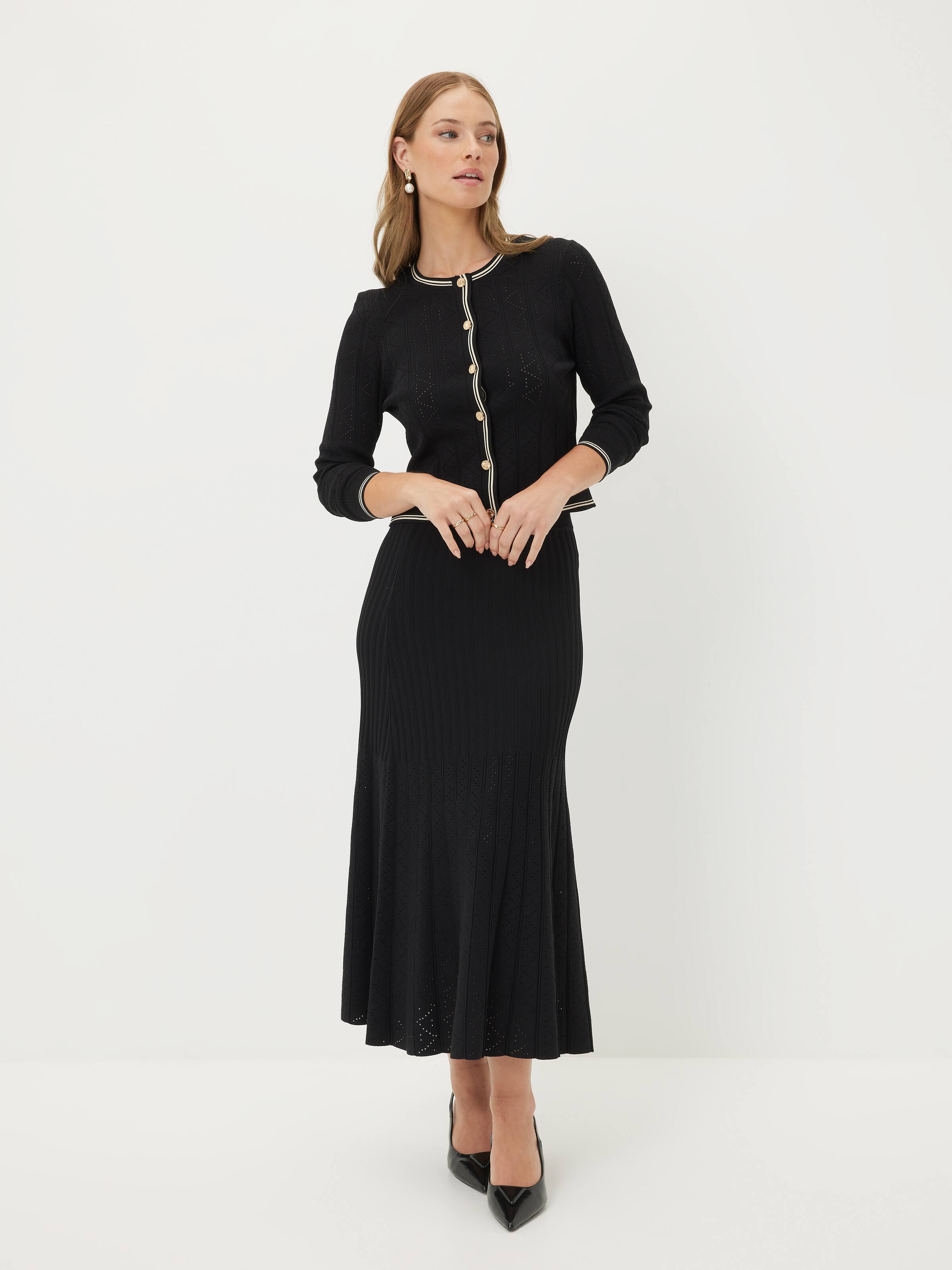Amber Pointelle Tipped Cardi