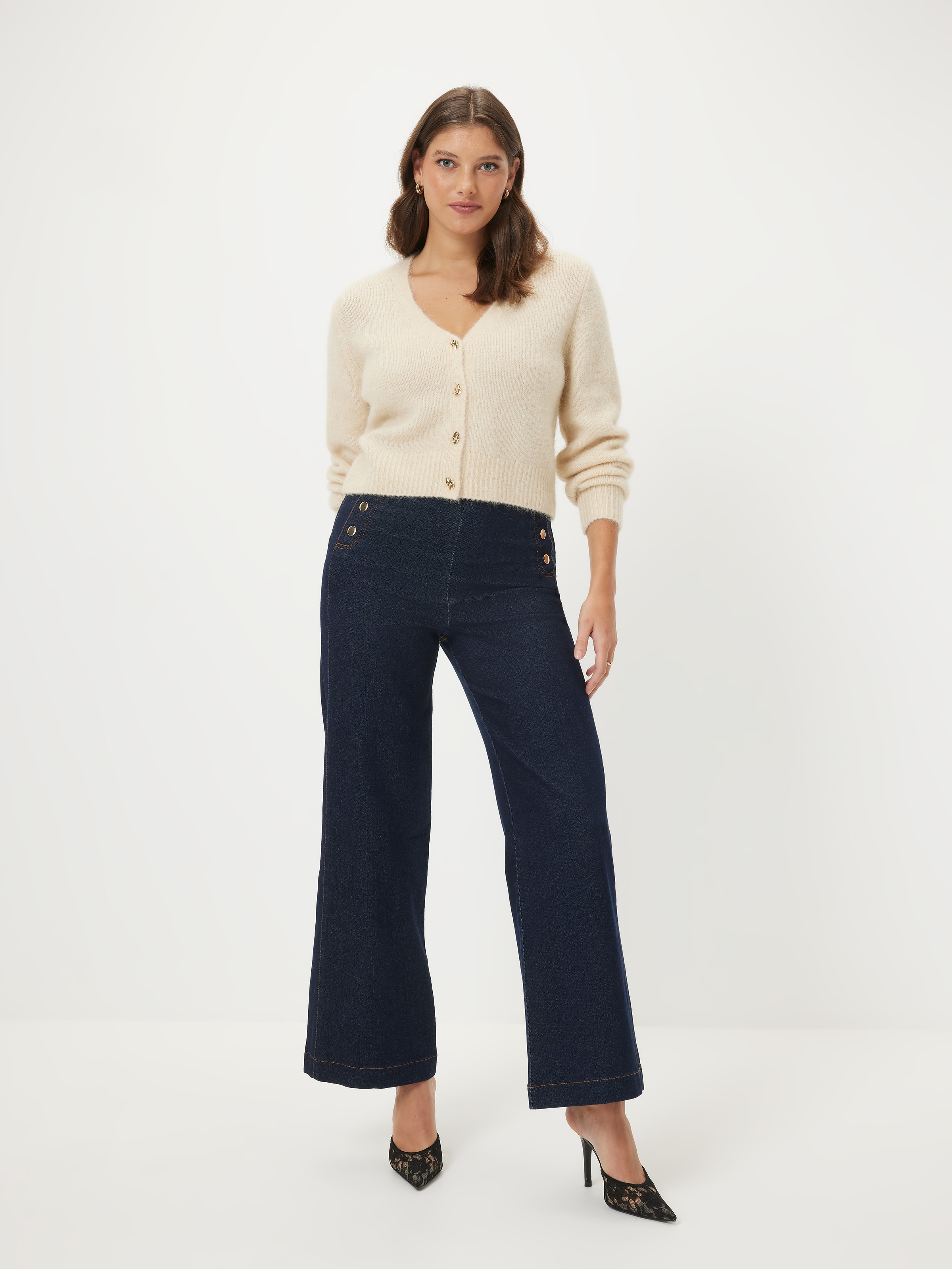Bianca V Neck Fluffy Cardigan