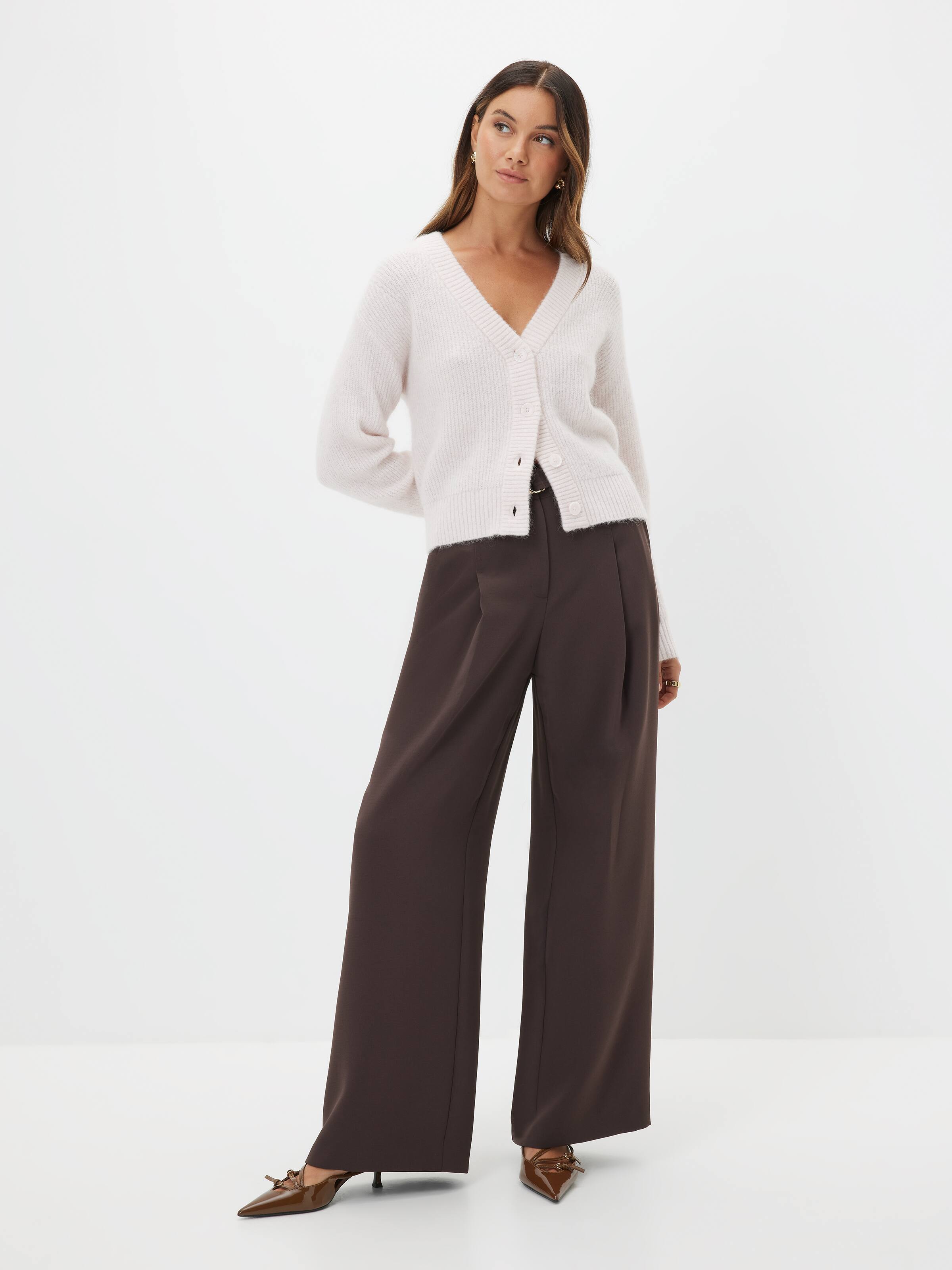 Frankie V Neck Fluffy Cardigan