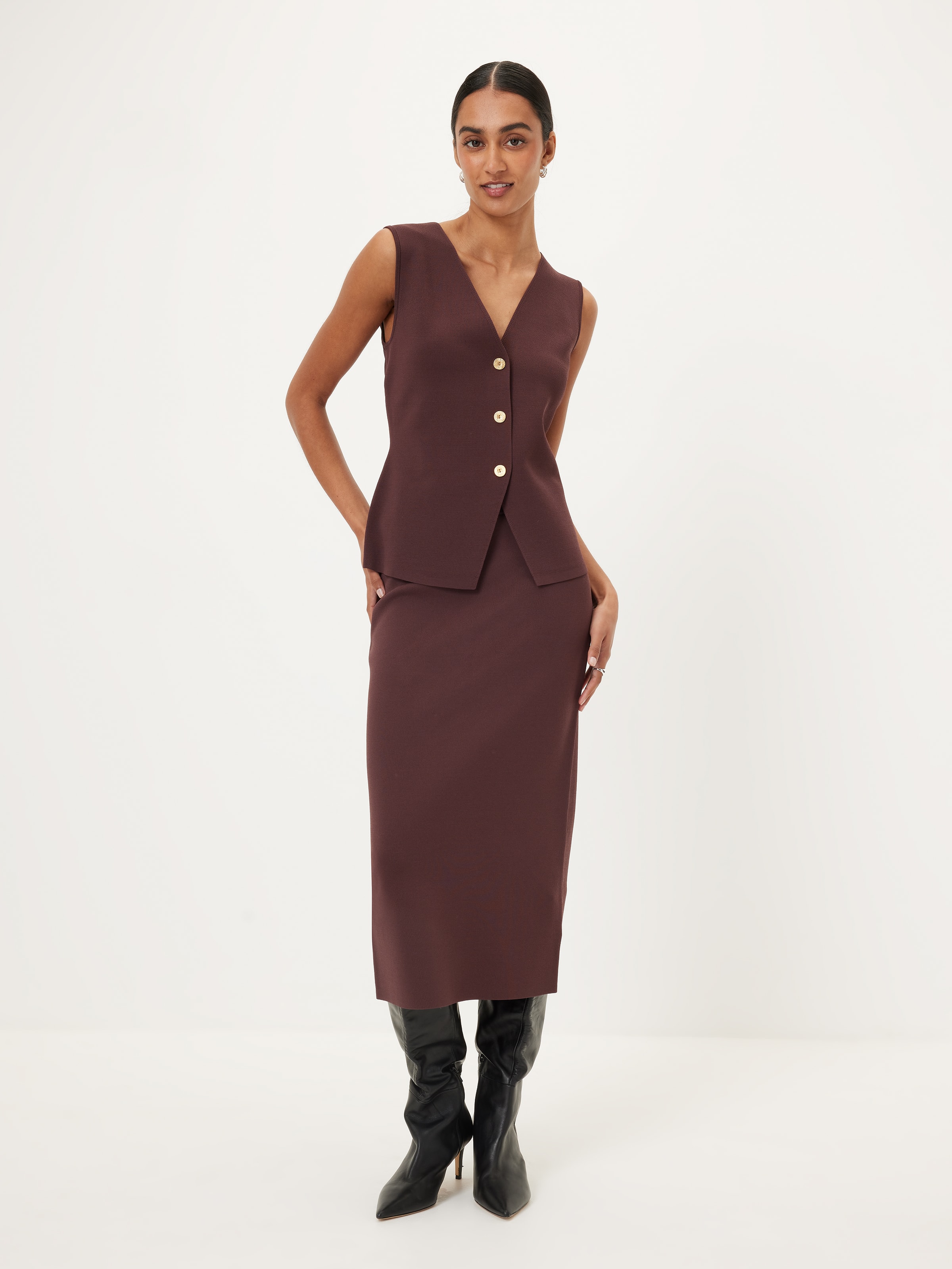 Rhiannon Milano Midi Skirt