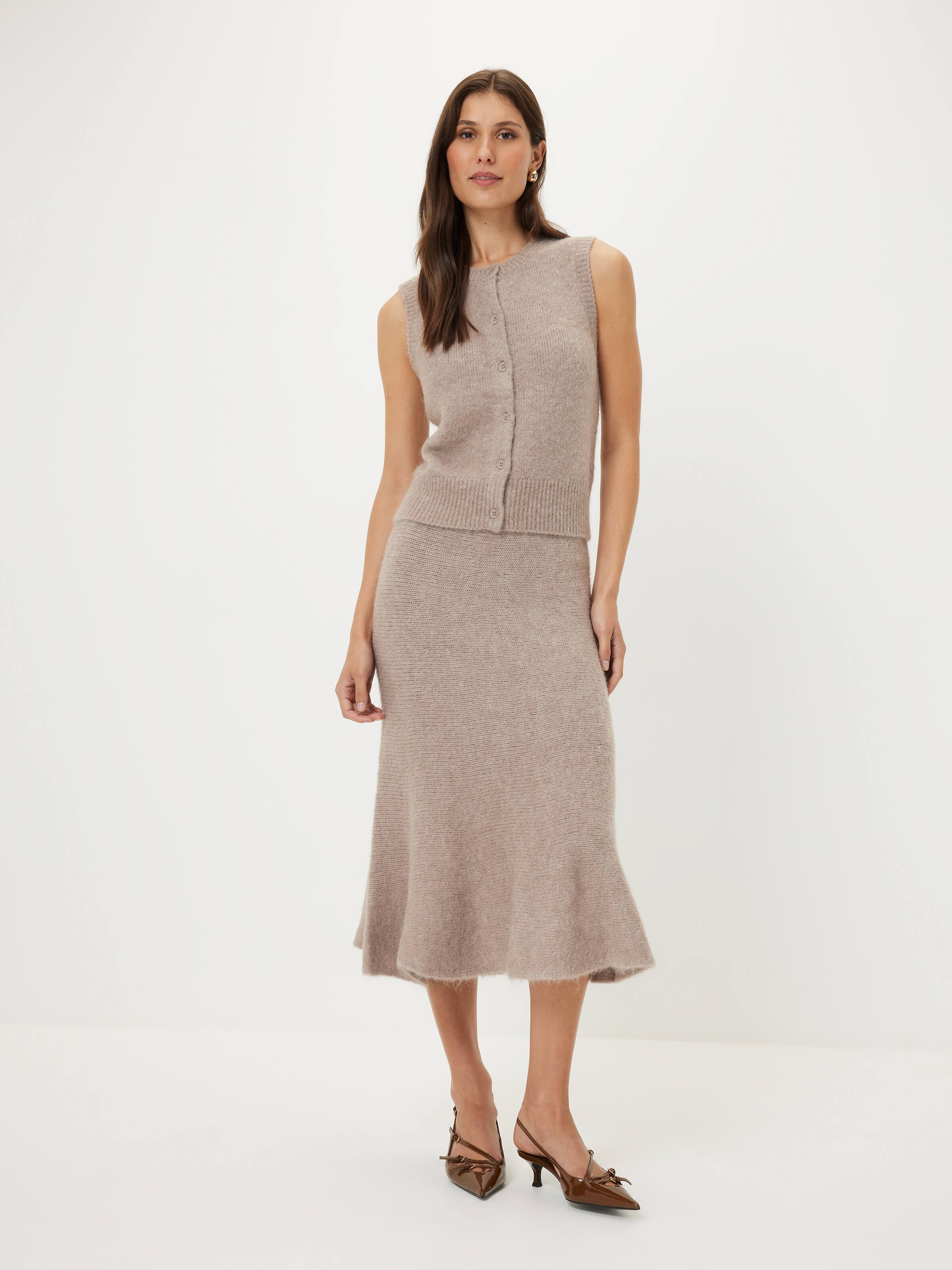 Callie Fluffy Midi Skirt