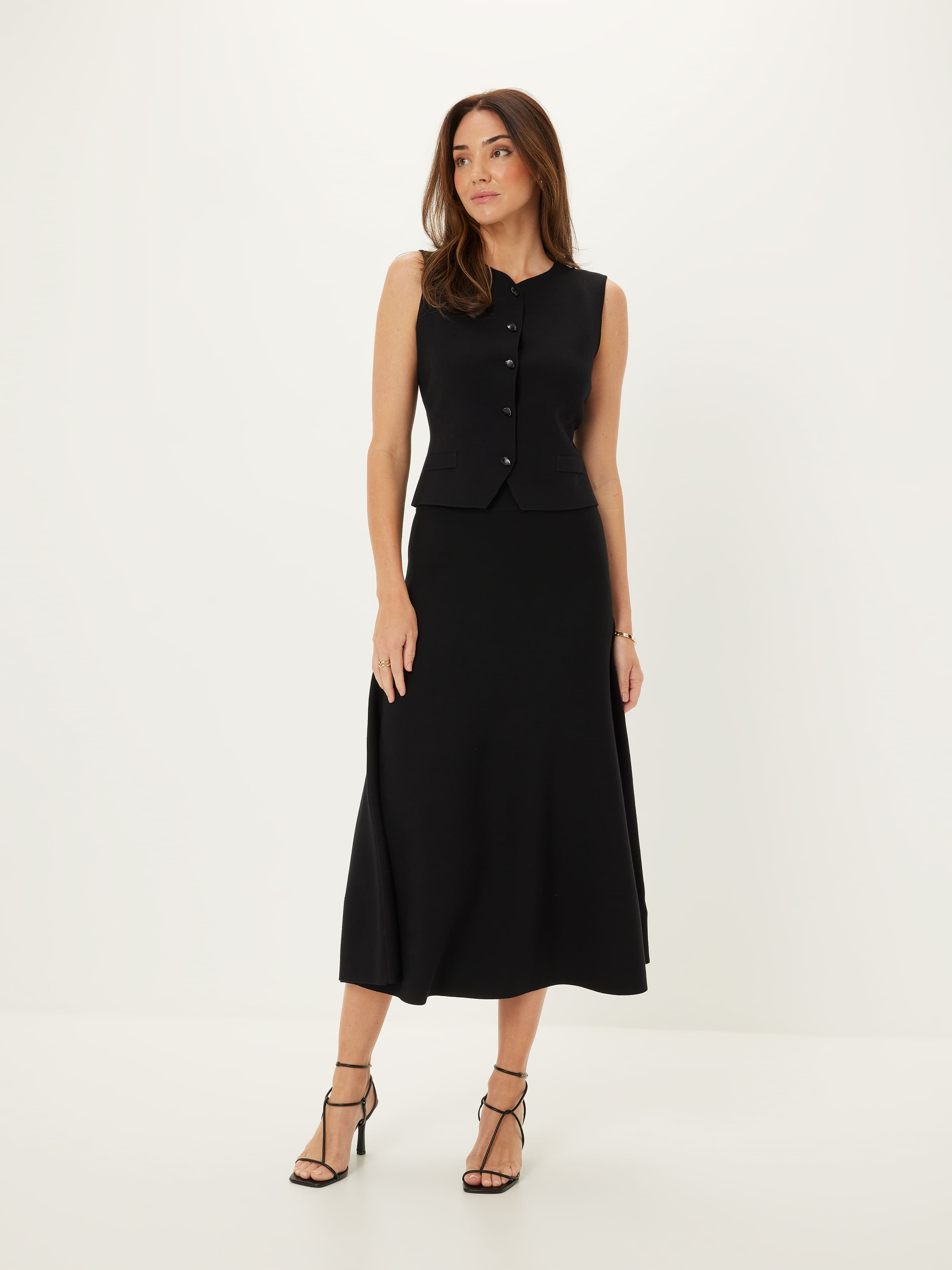 Dolly Milano Abstract Button Vest