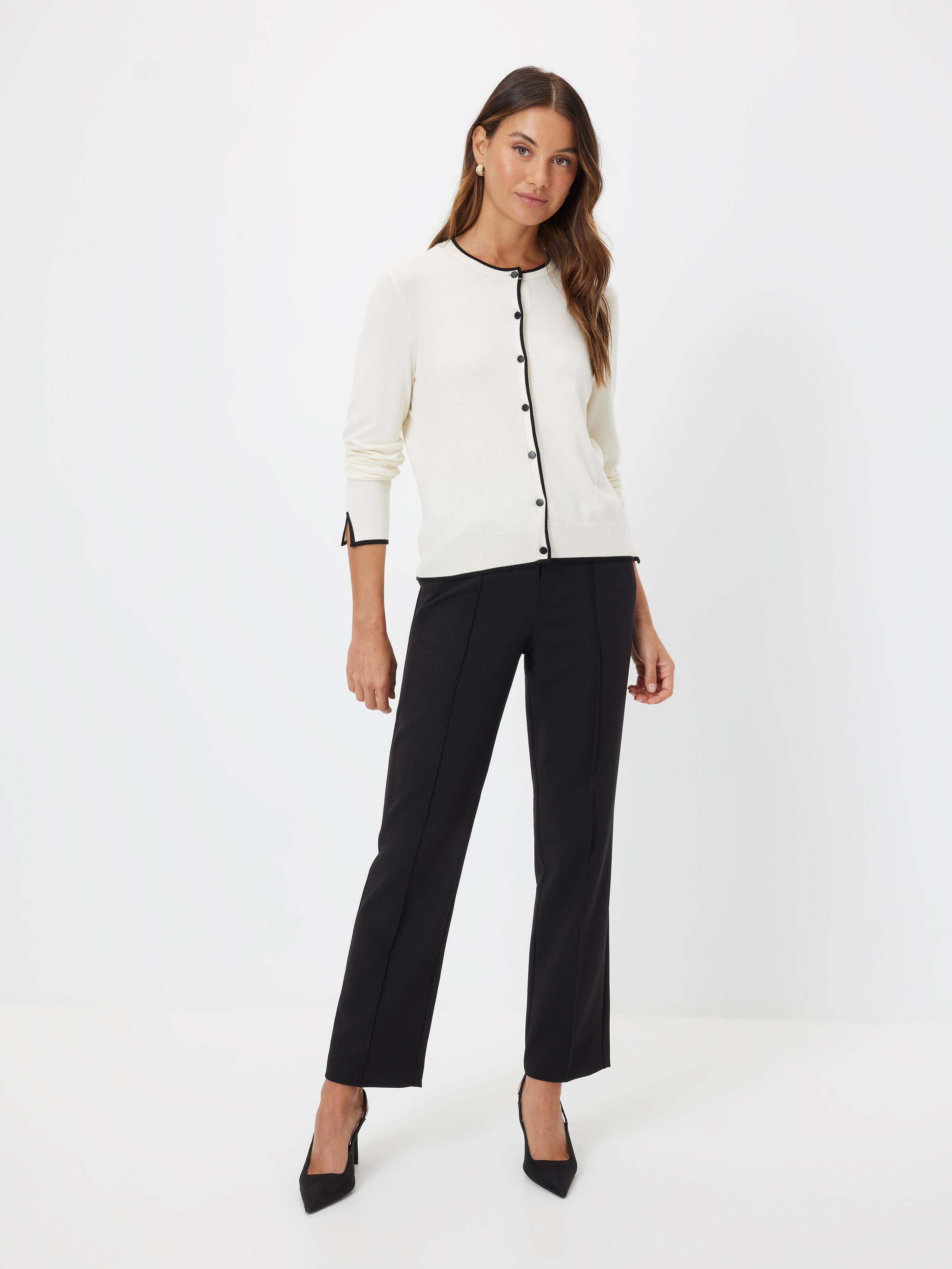 Tilly Crew Neck Tipped Cardi