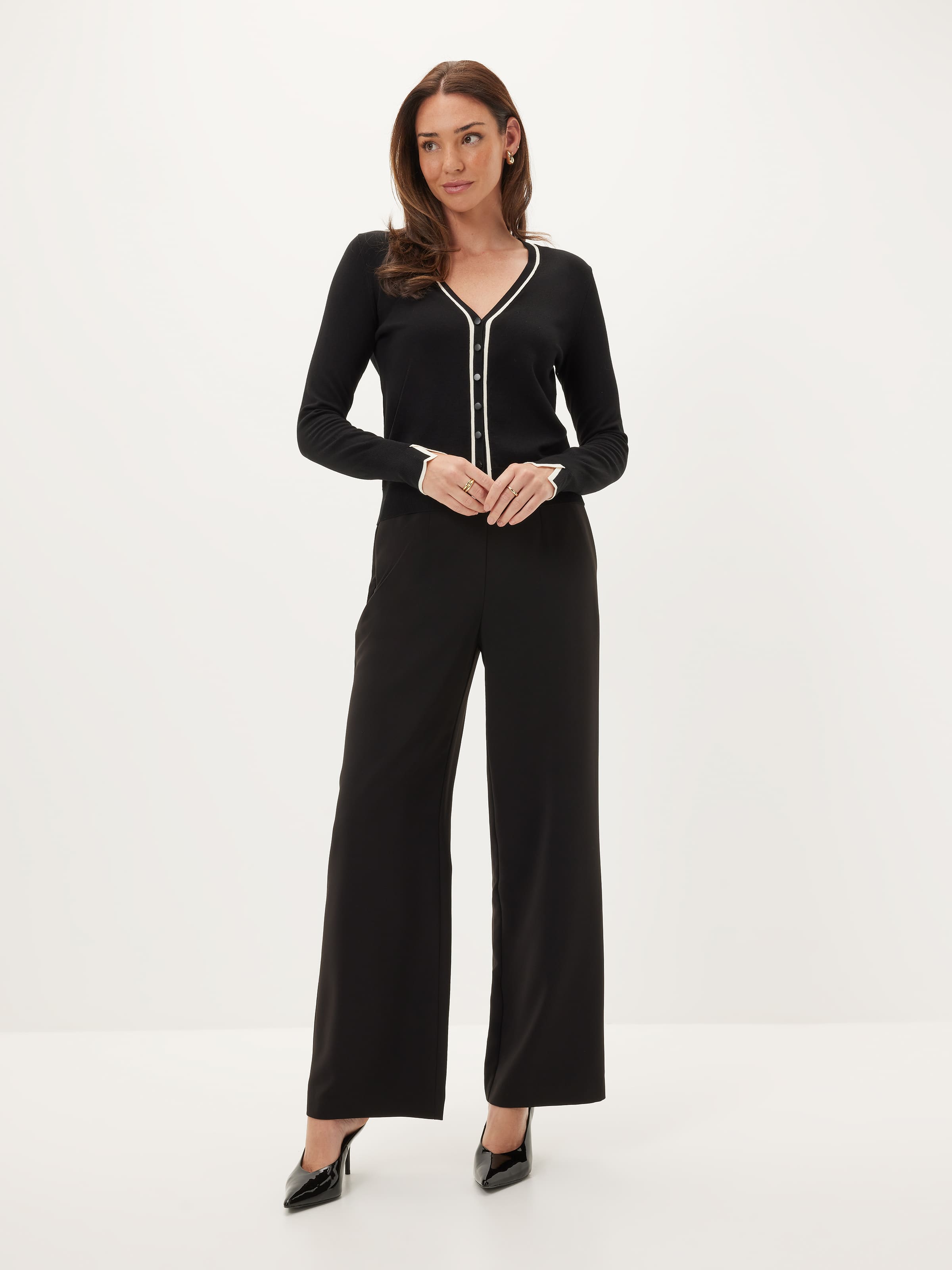 Tilly V-Neck Tipped Cardigan