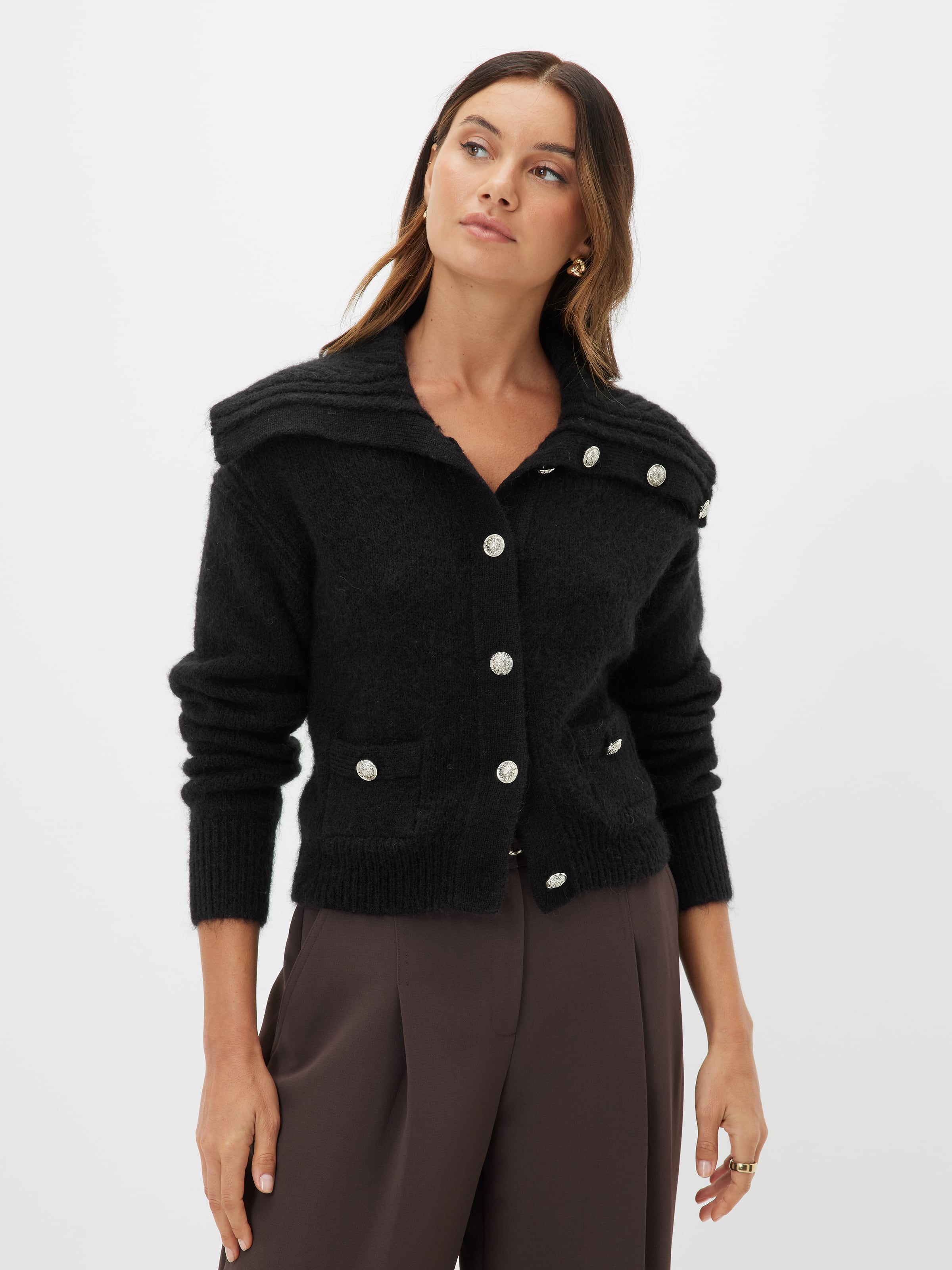 Amelia Winged Collar Knit