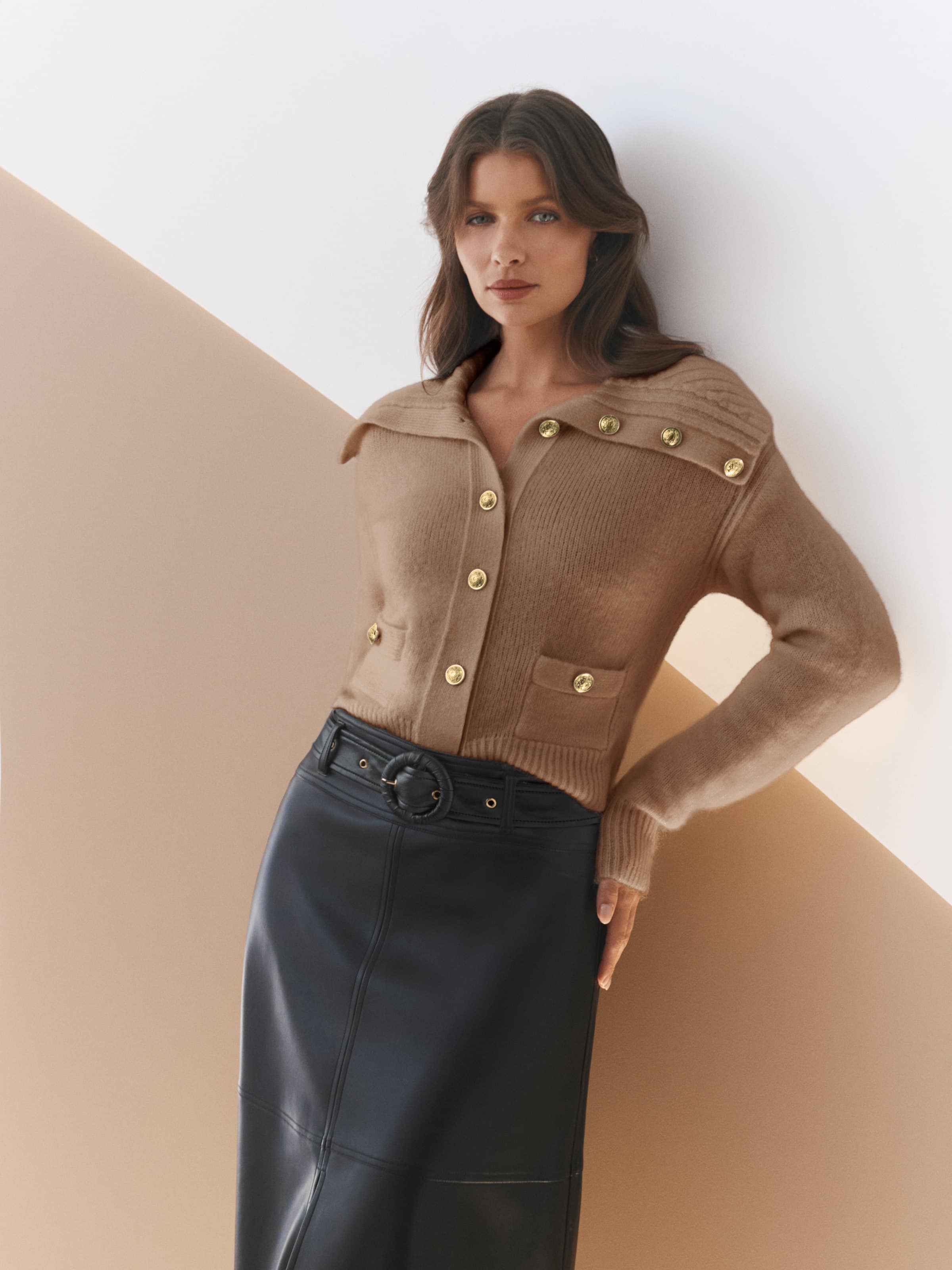 Amelia Winged Collar Knit