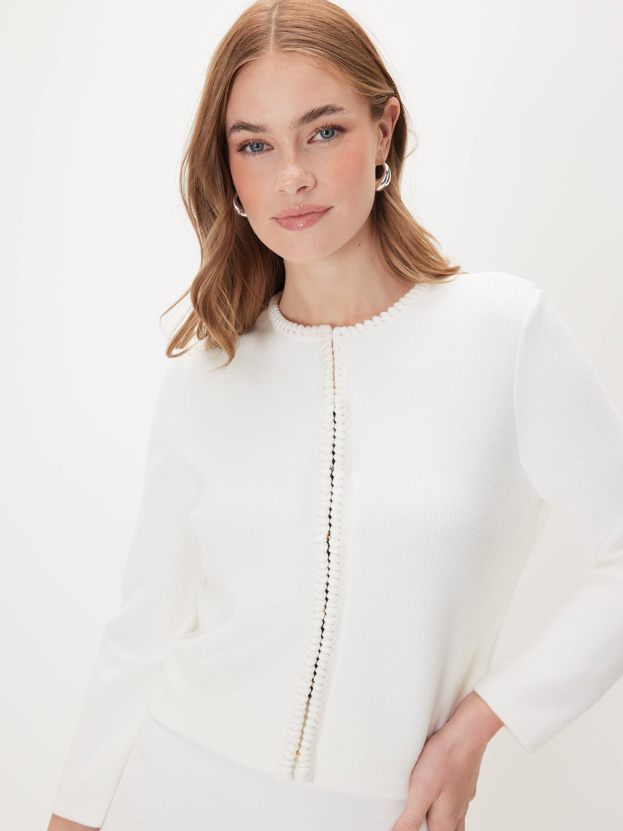 Alana Trim Detail Cropped Cardi