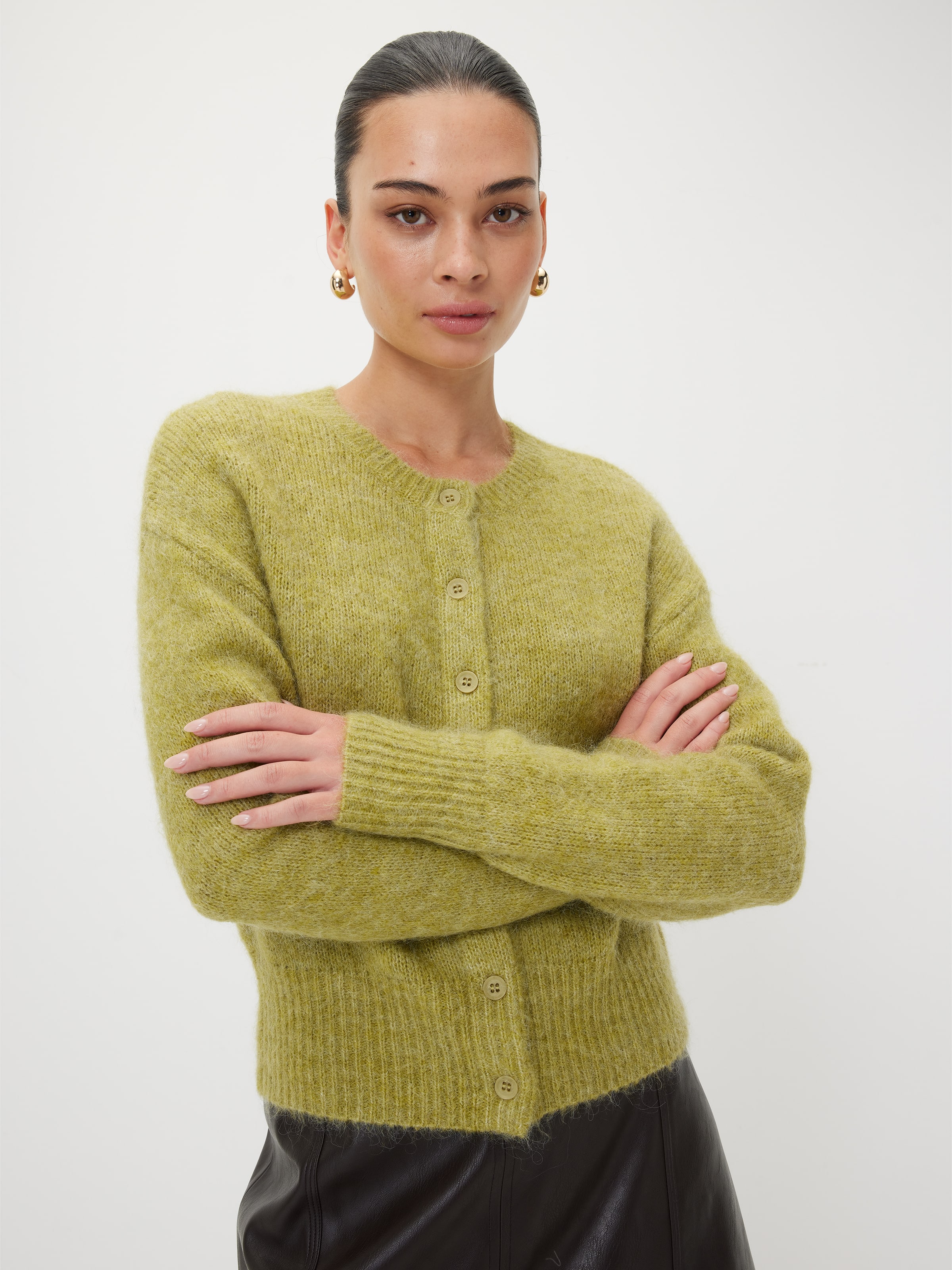 Louie 2.0 Fluffy Crew Cardigan