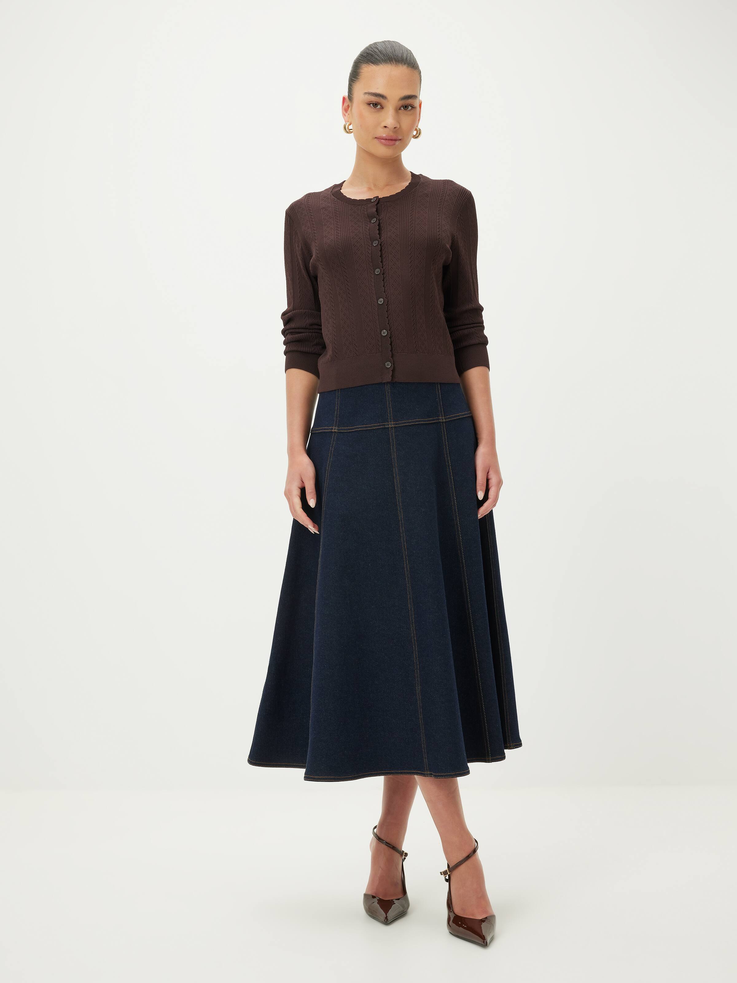 Nora Pointelle Scallop Detail