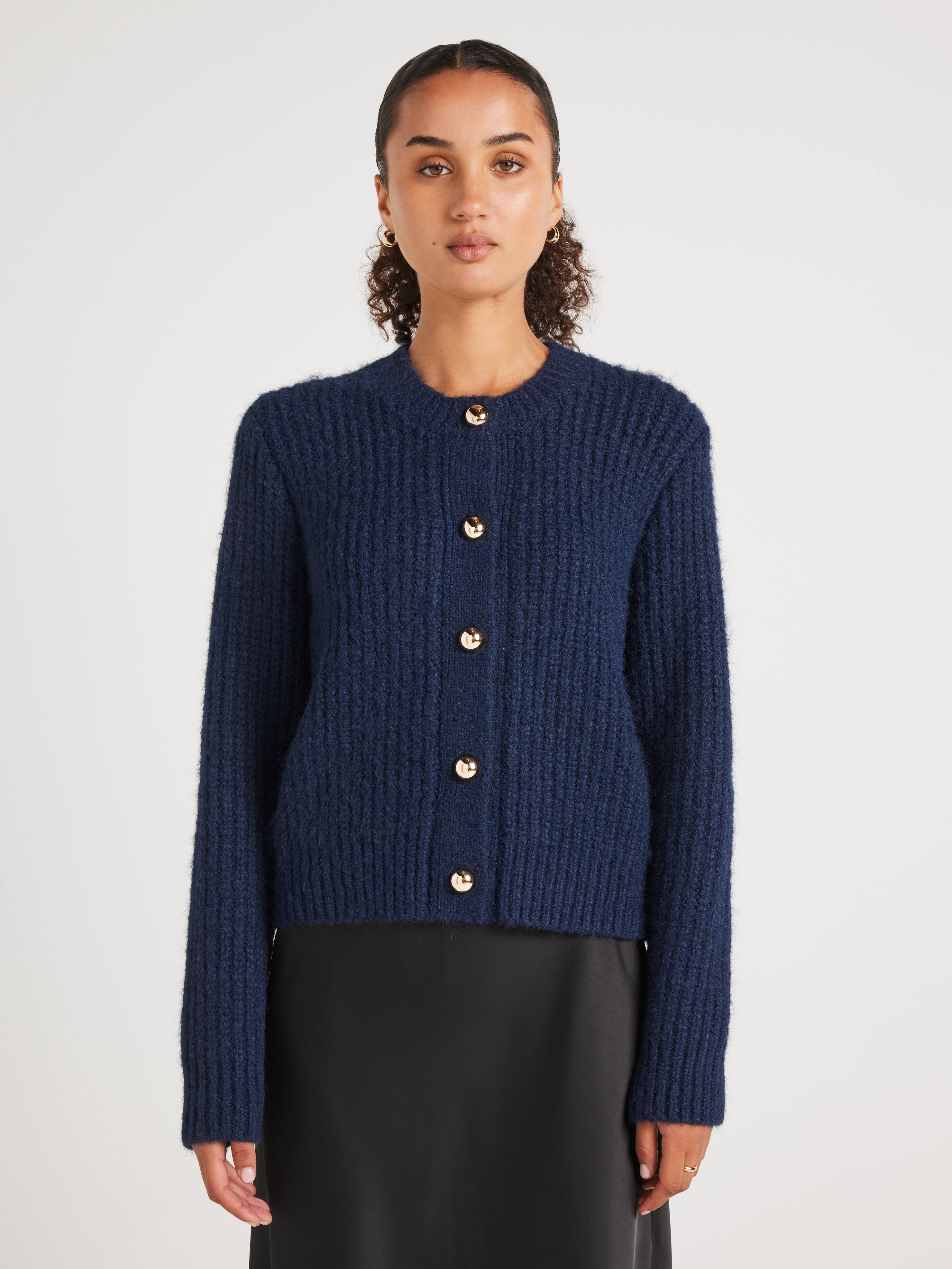 Ebony Chunky Knitted Cardigan