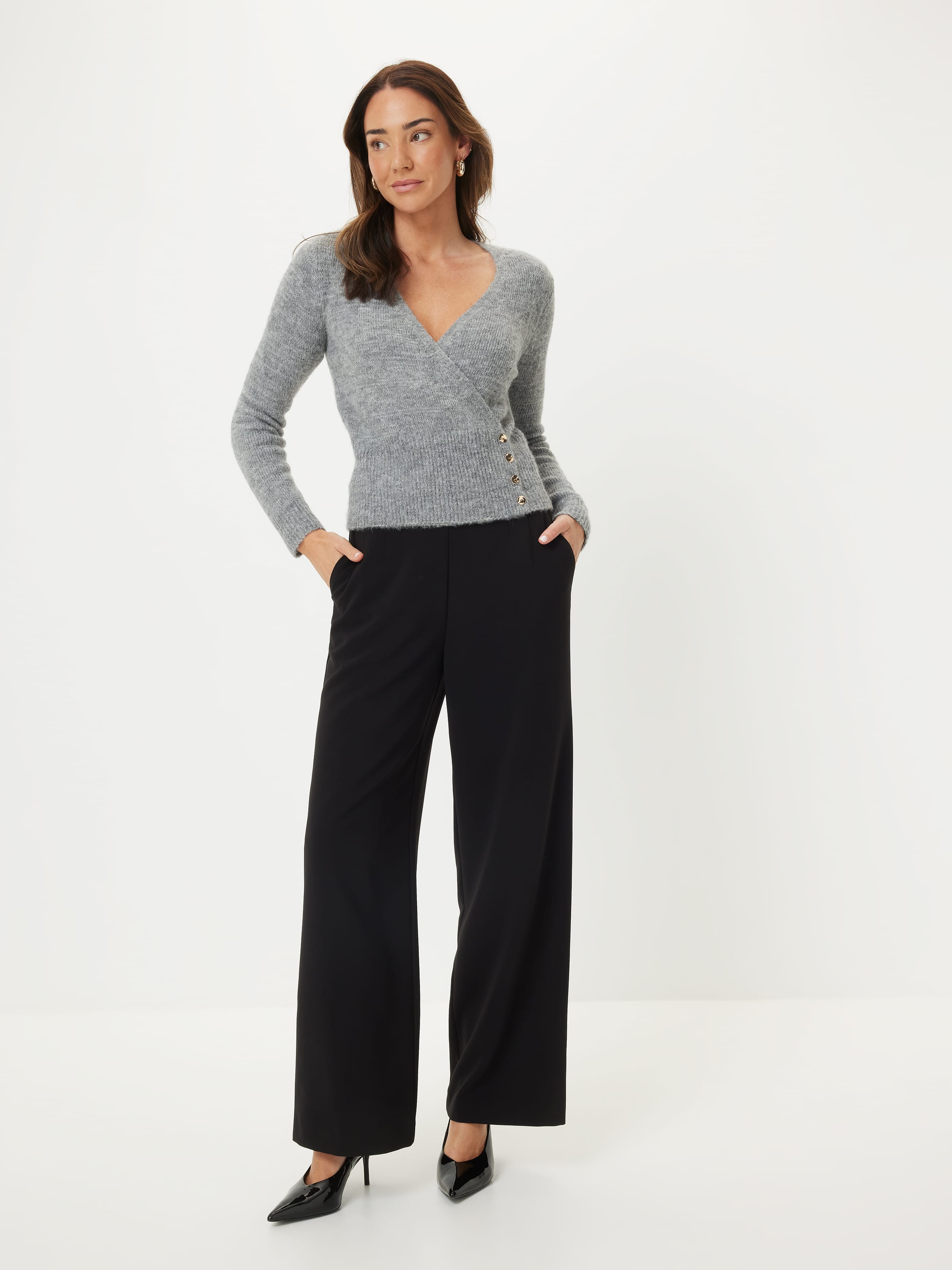Emily Wrap Long Sleeve Knit