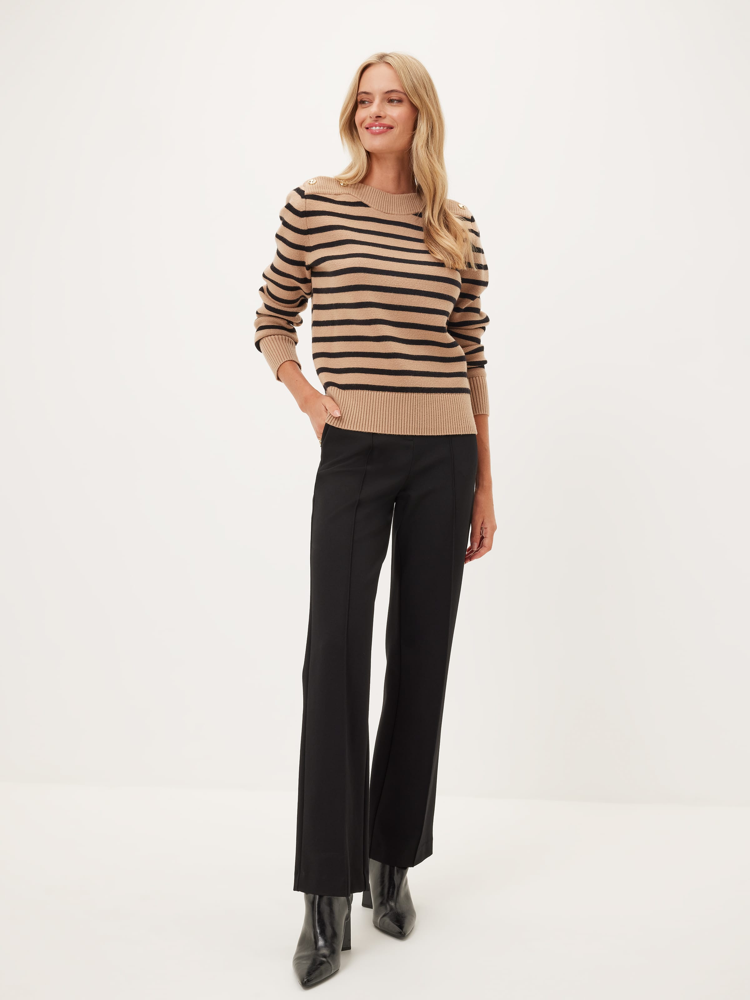 Bella Button Shoulder Knit