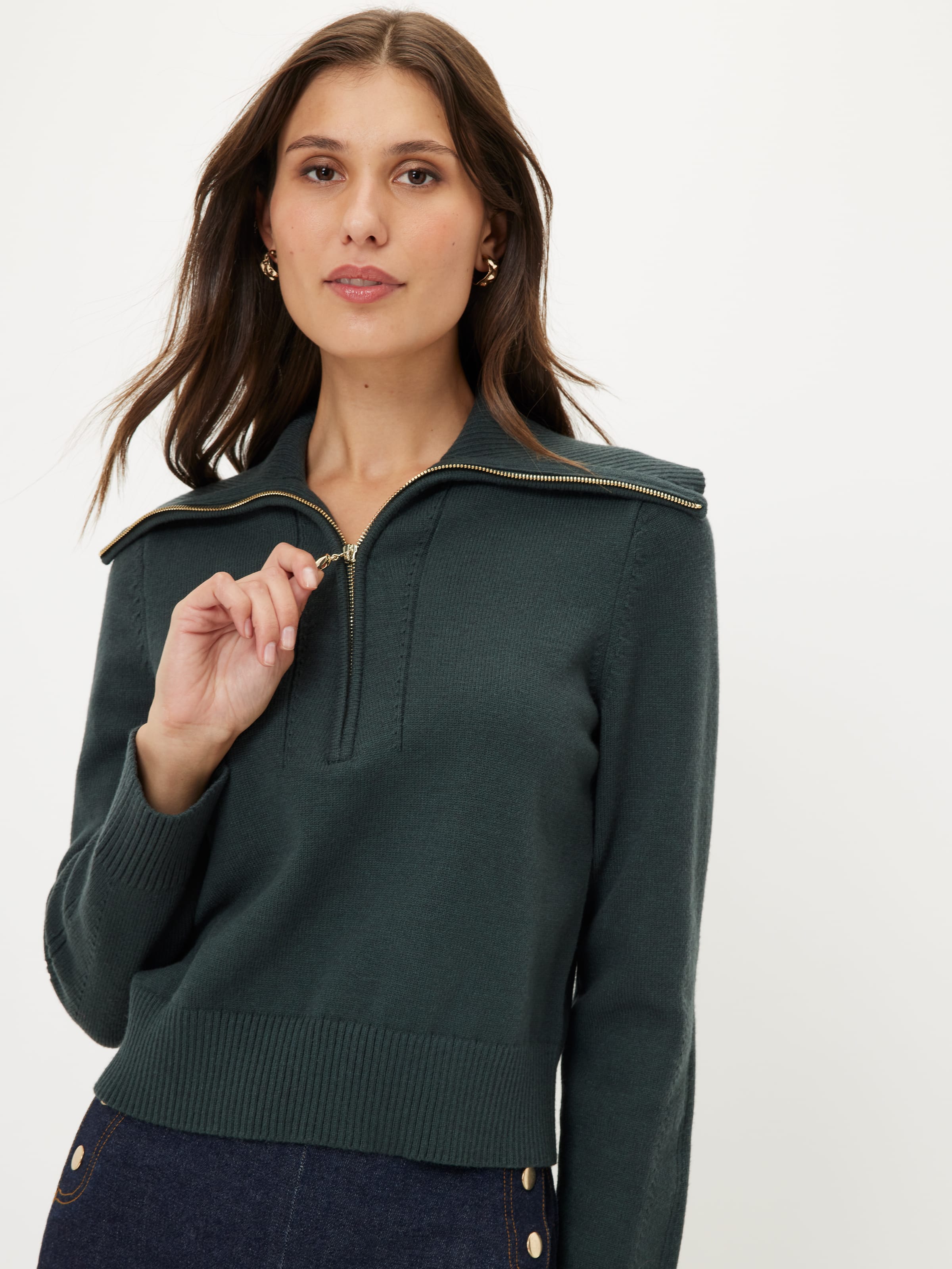 Fiona Zip Front Knit