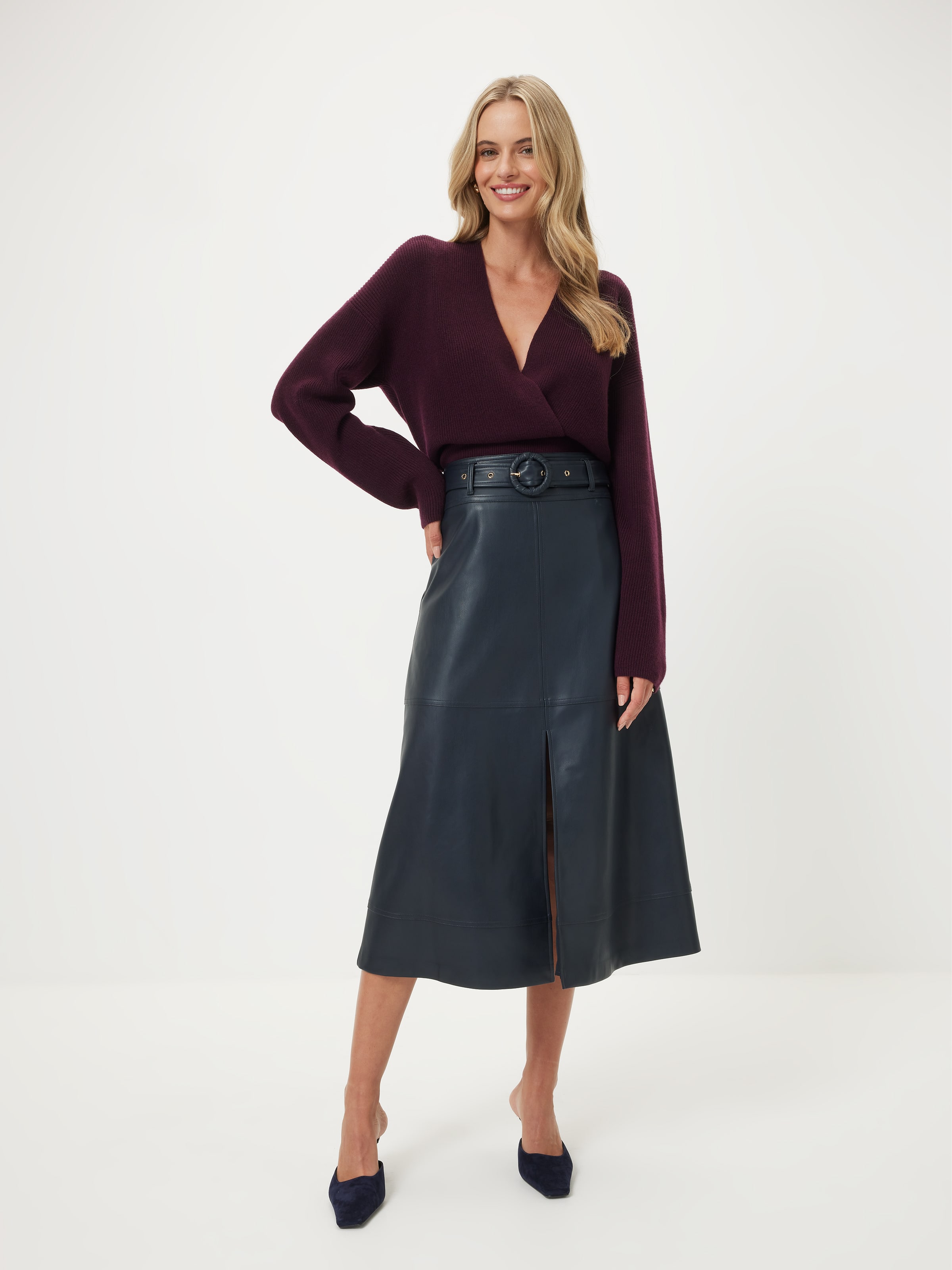 Juliana High Neck Wrap Knit