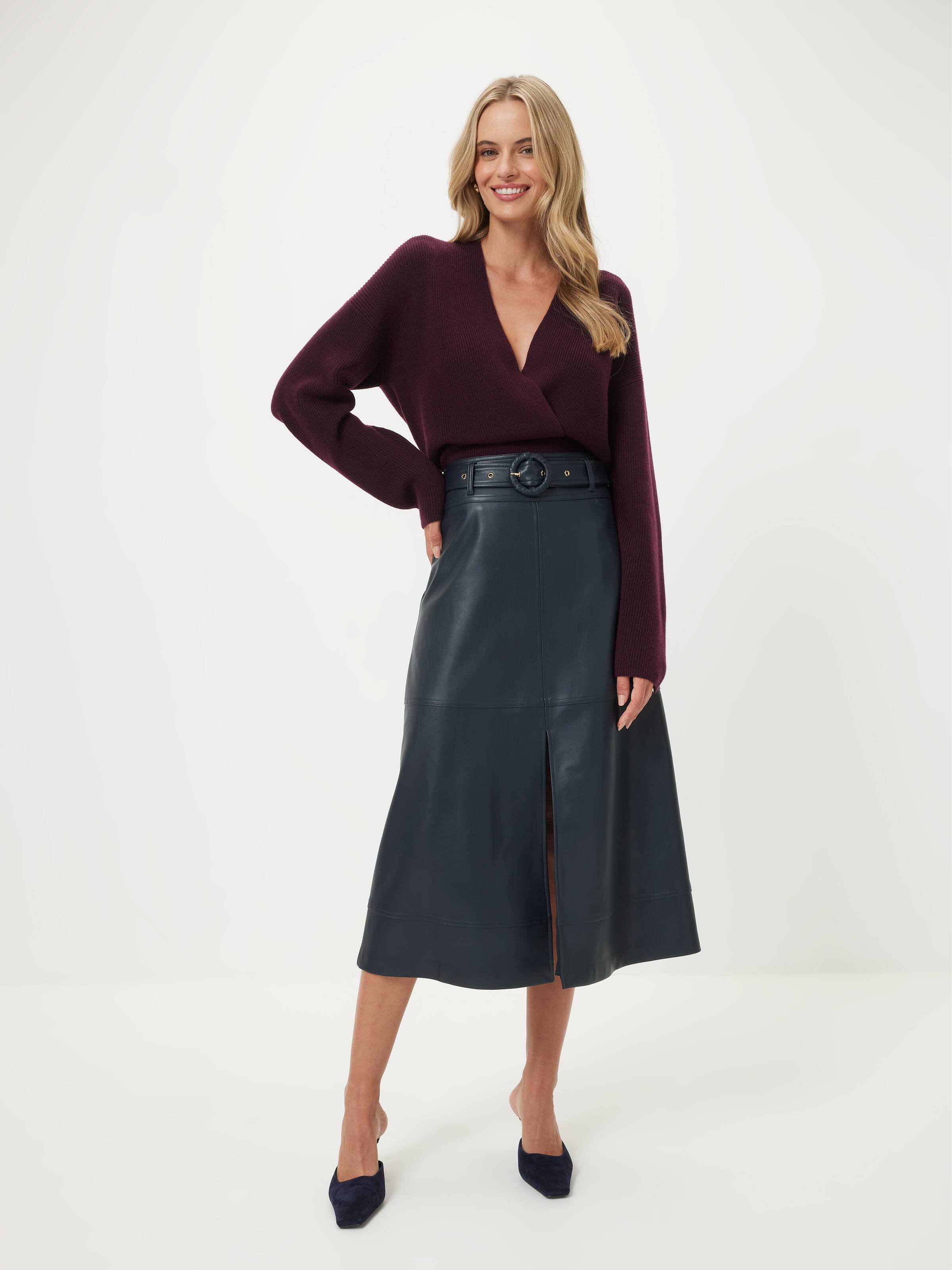 Juliana High Neck Wrap Knit