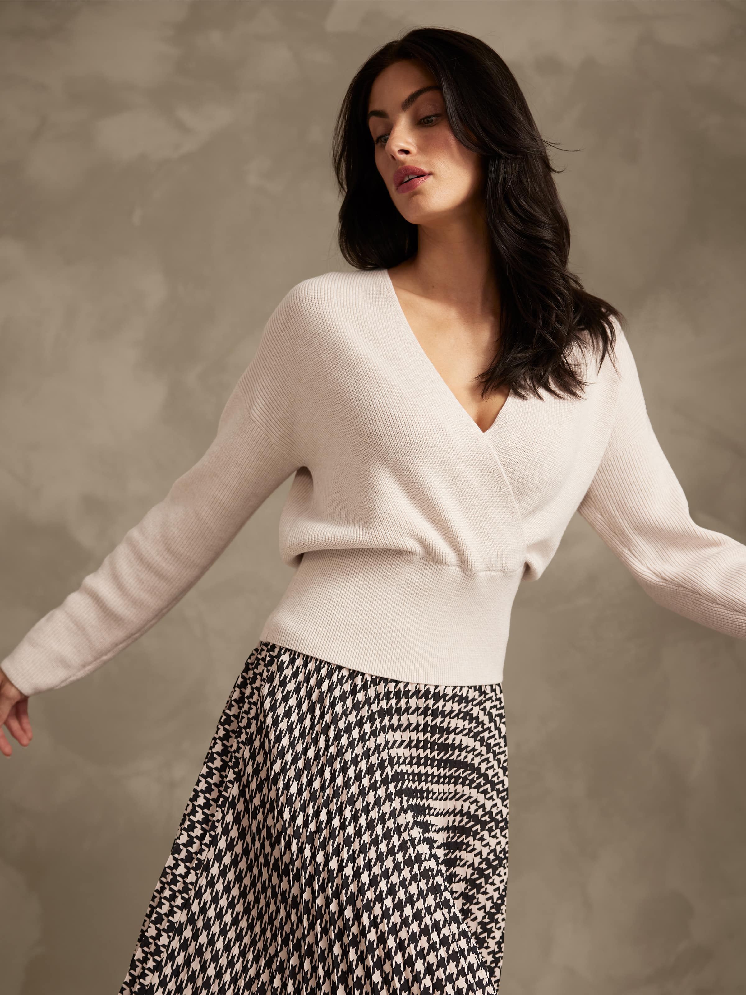 Juliana High Neck Wrap Knit