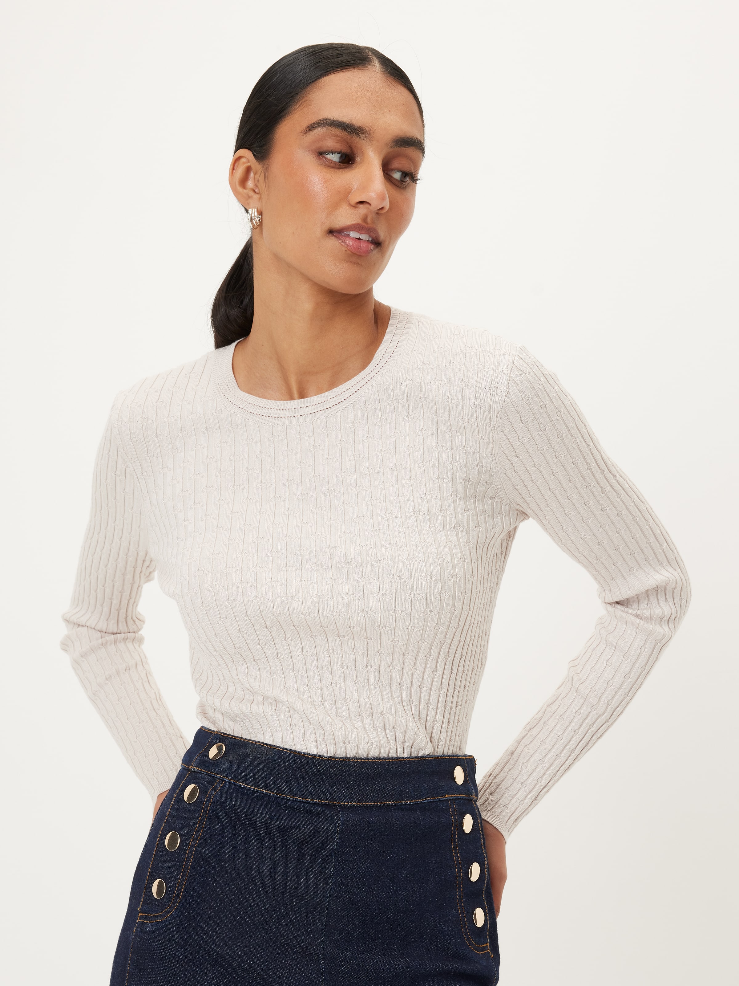 Tenzing Stitch Detail Top