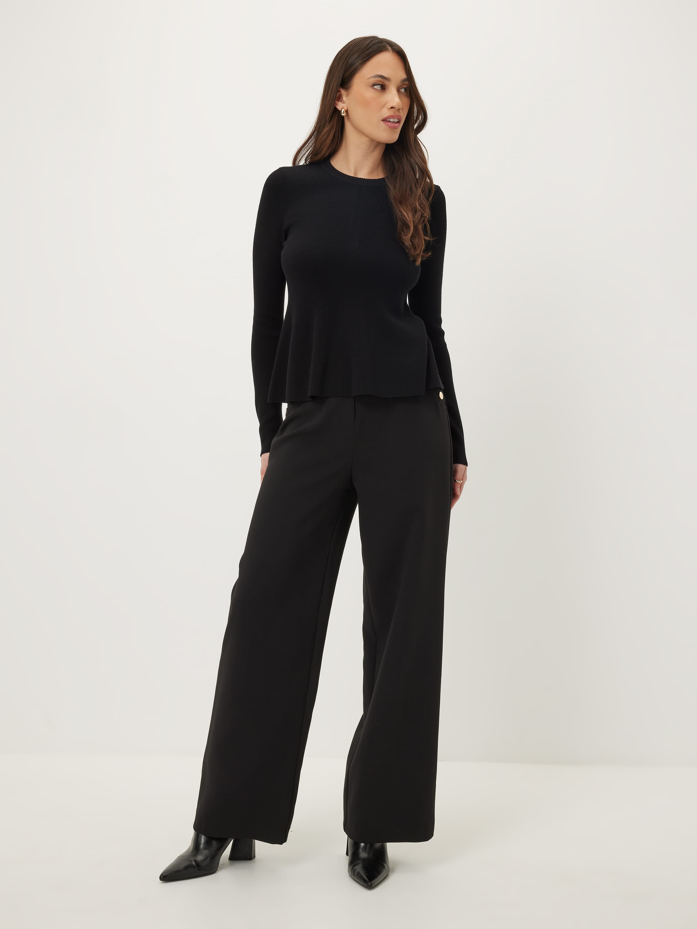 Petra Peplum Long Sleeve Top