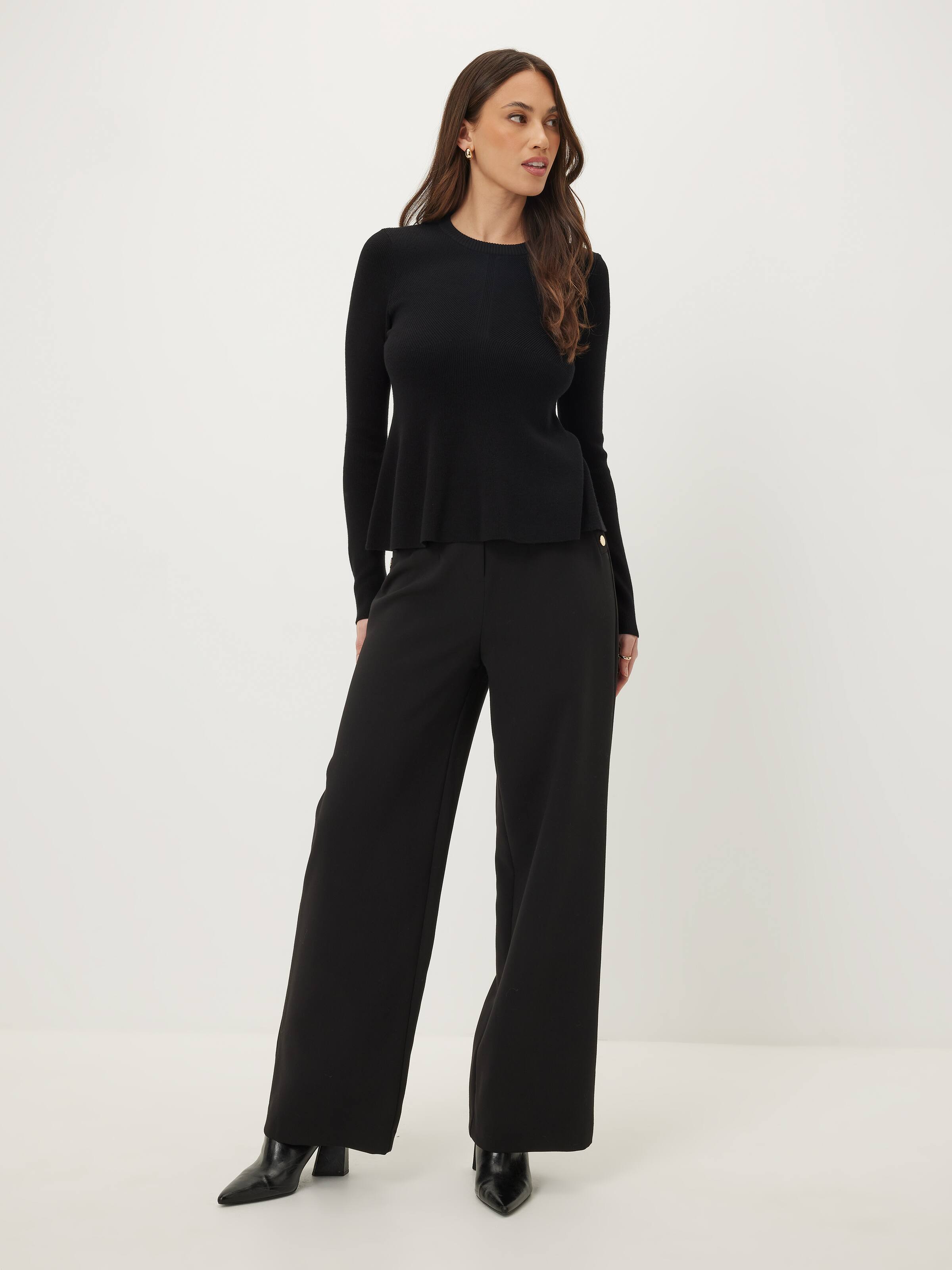 Petra Peplum Long Sleeve Top