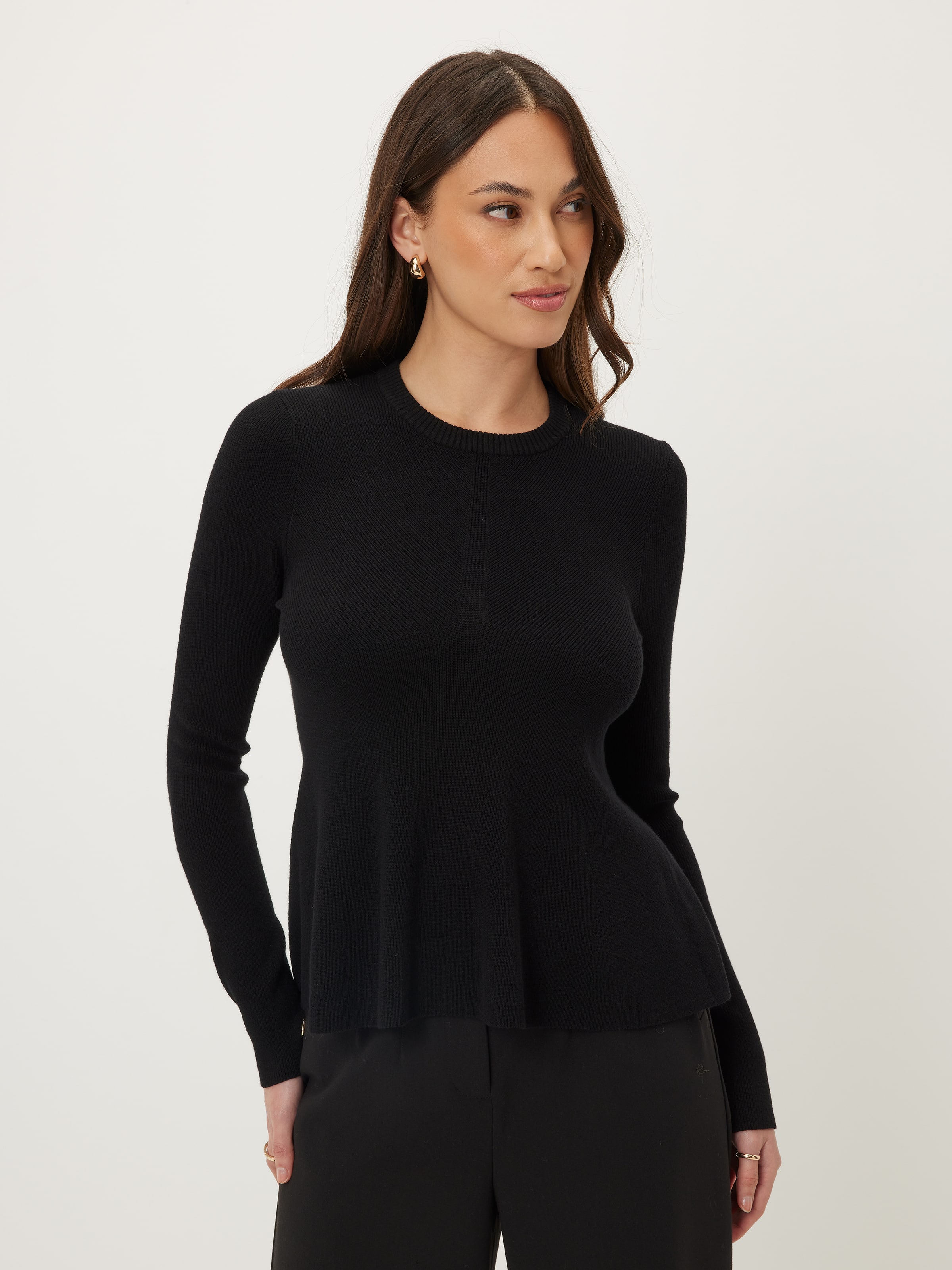 Petra Peplum Long Sleeve Top