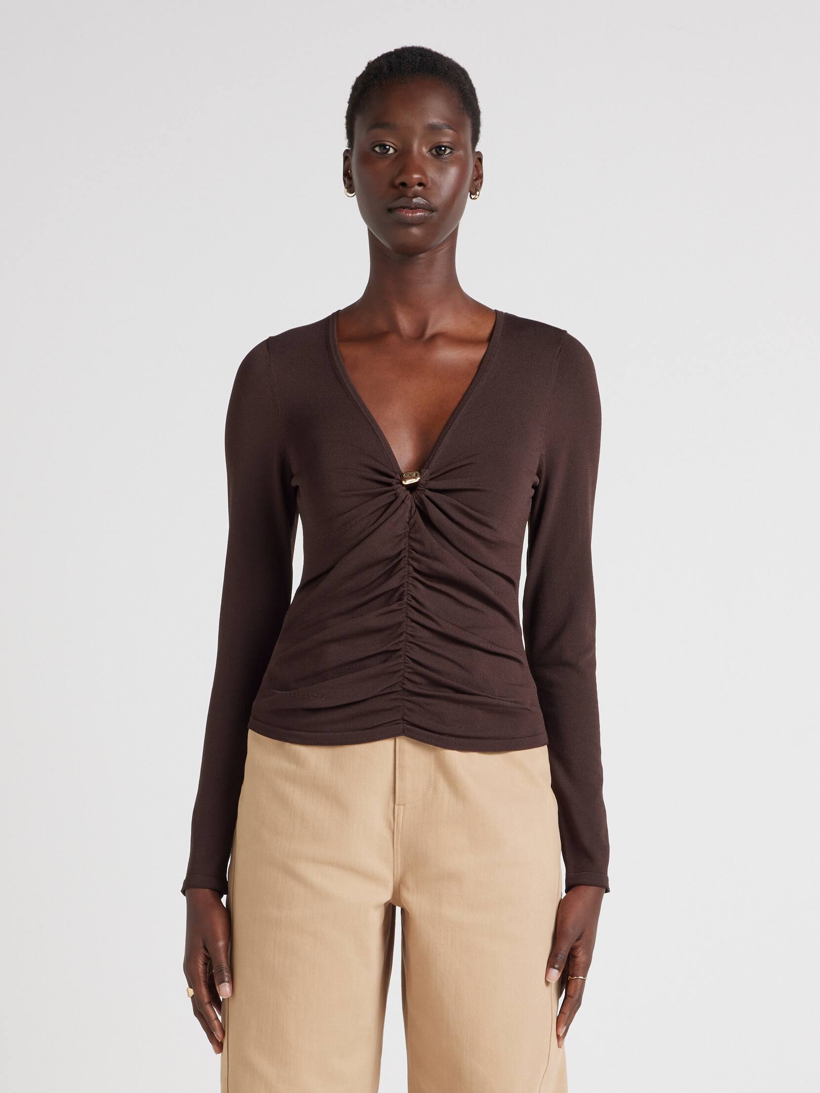 Eden Abstract Hardware Long Sleeve Knit