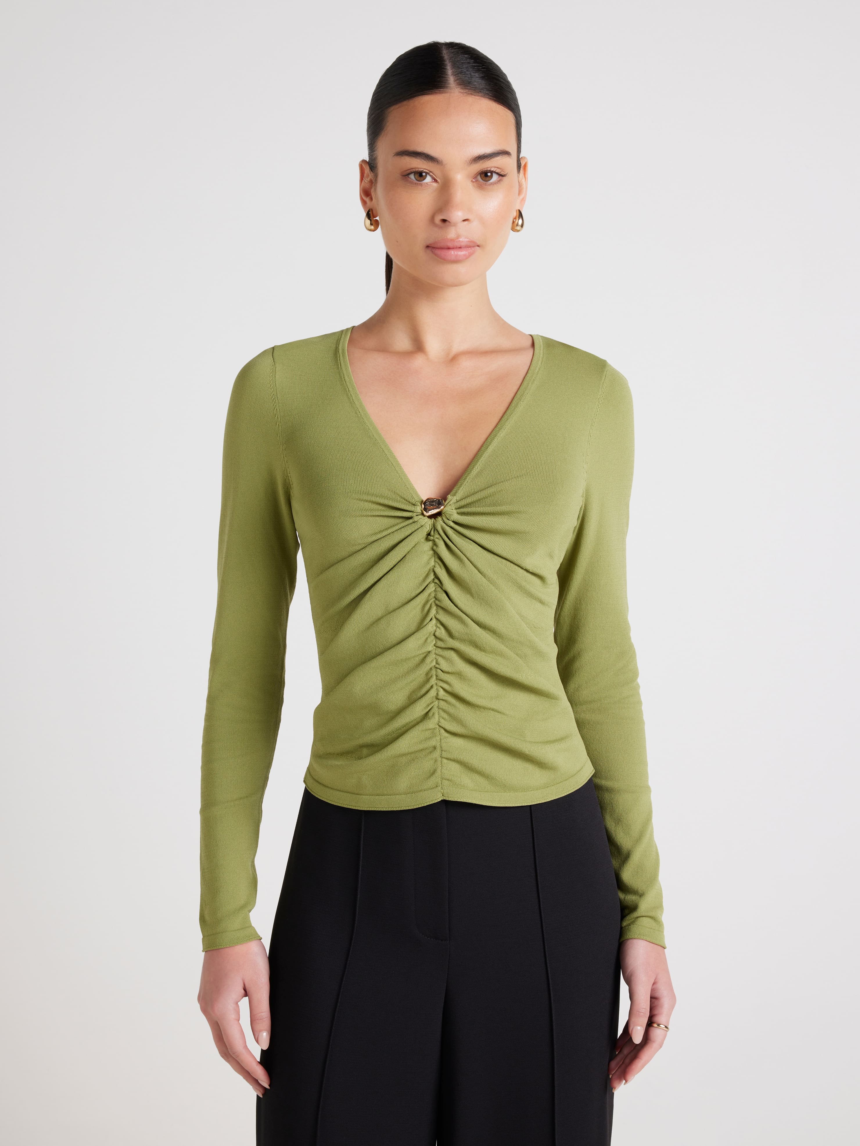 Eden Abstract Hardware Long Sleeve Knit
