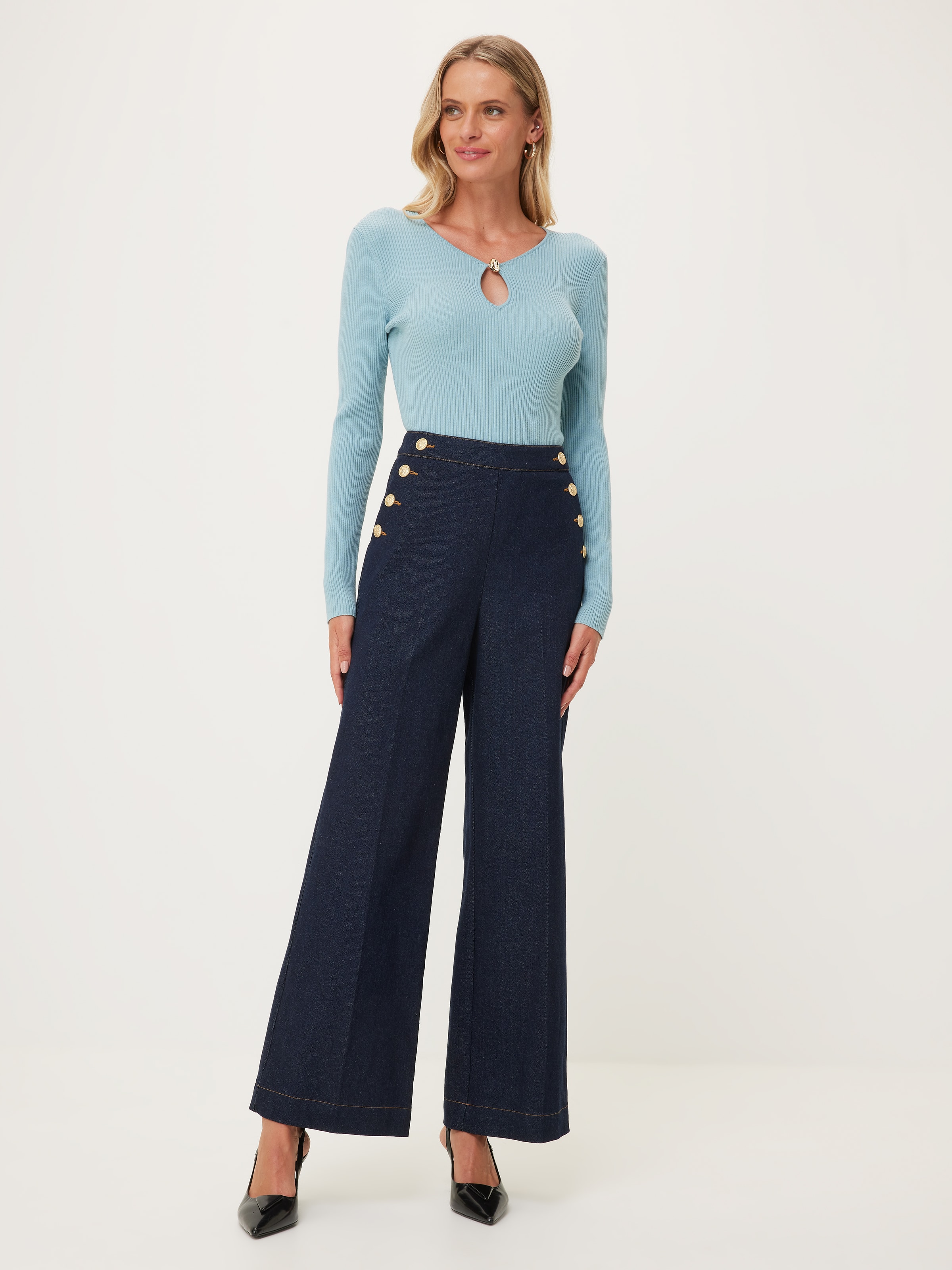 Susie Key Hole Ls Milano Knit