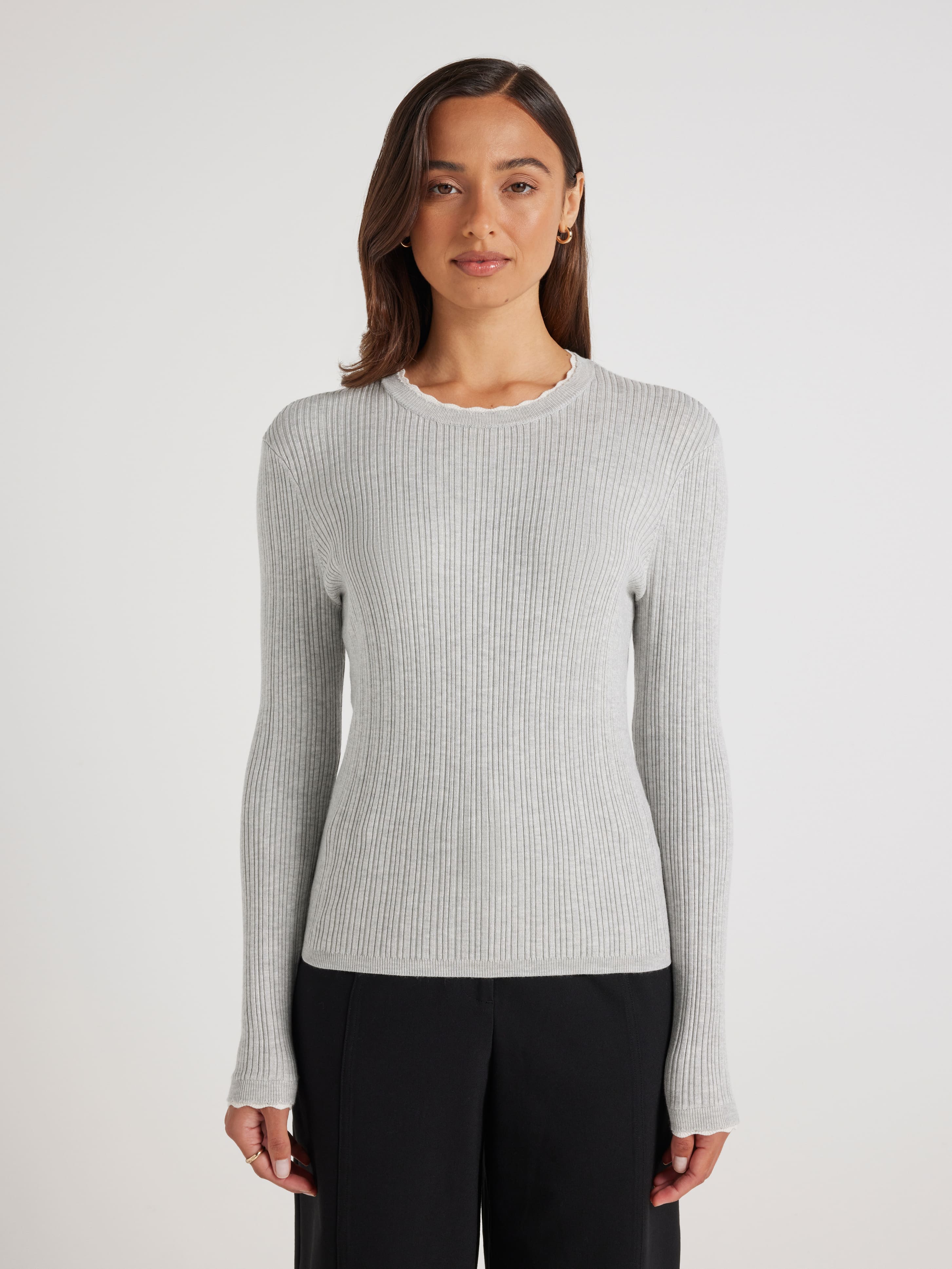 Lindsay Scallop Edge Knit