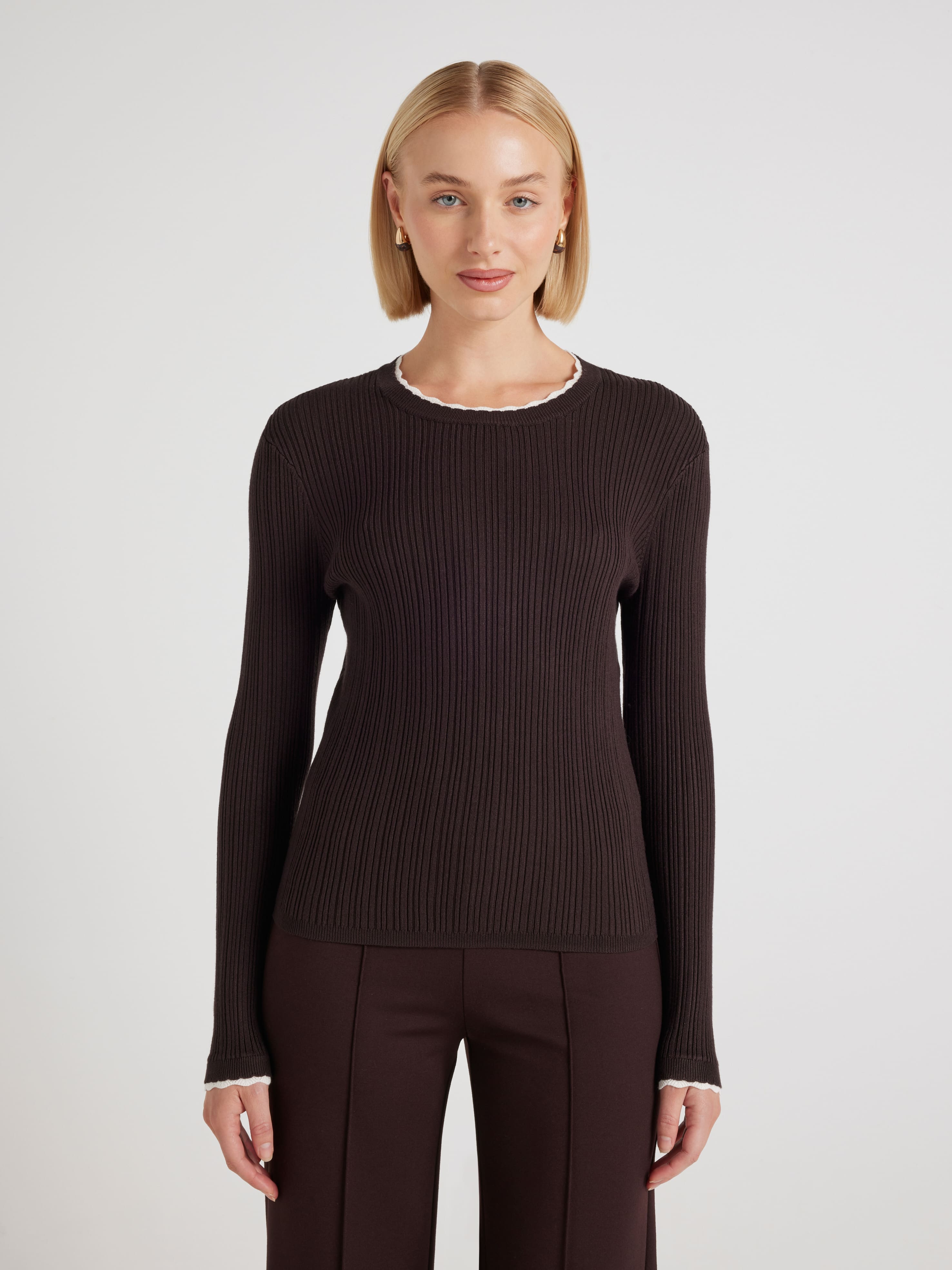 Lindsay Scallop Edge Knit